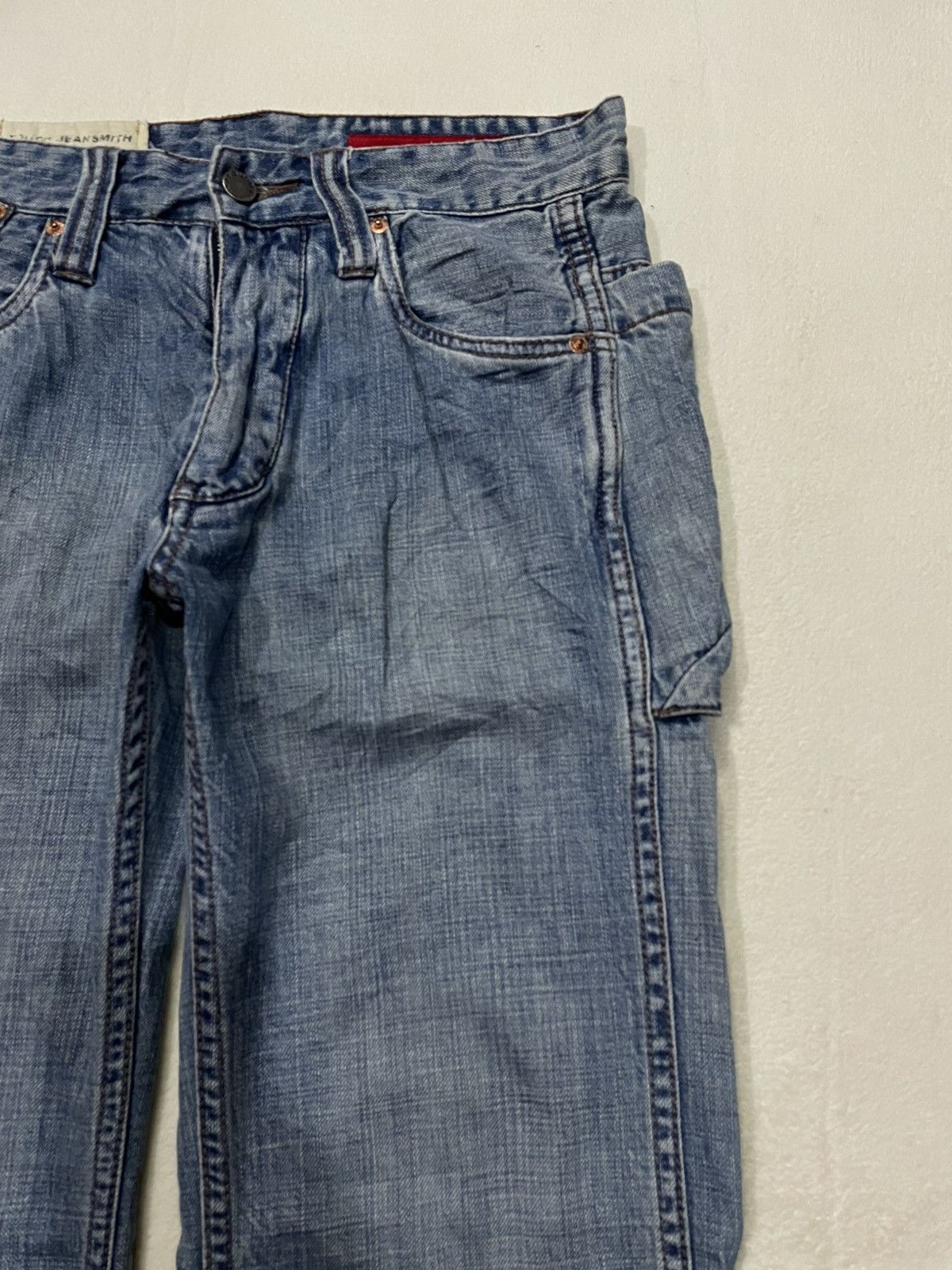 Japanese Brand Vintage Touch JeanSmith Sick Big Pocket Straight Cut Jeans Size US 32 / EU 48 - 4 Thumbnail