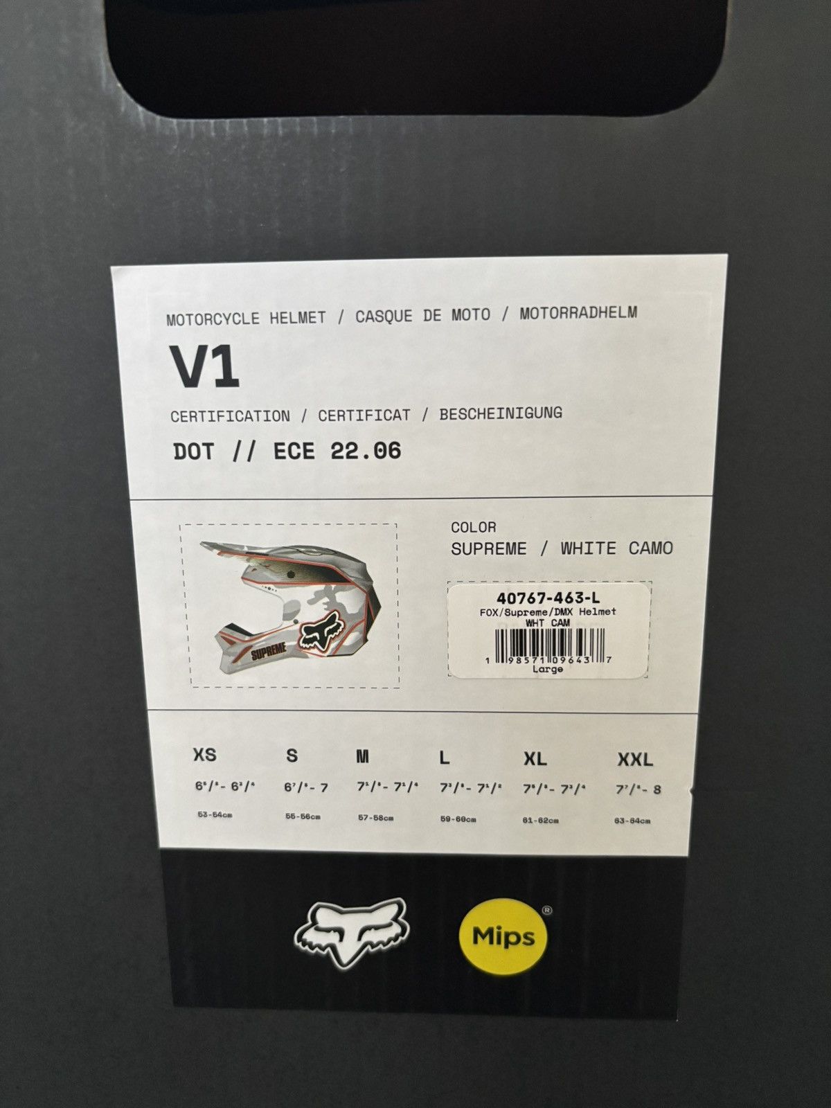 Fox Racing × Supreme Supreme x Fox Racing DMX V1 Helmet Size ONE SIZE - 3 Thumbnail