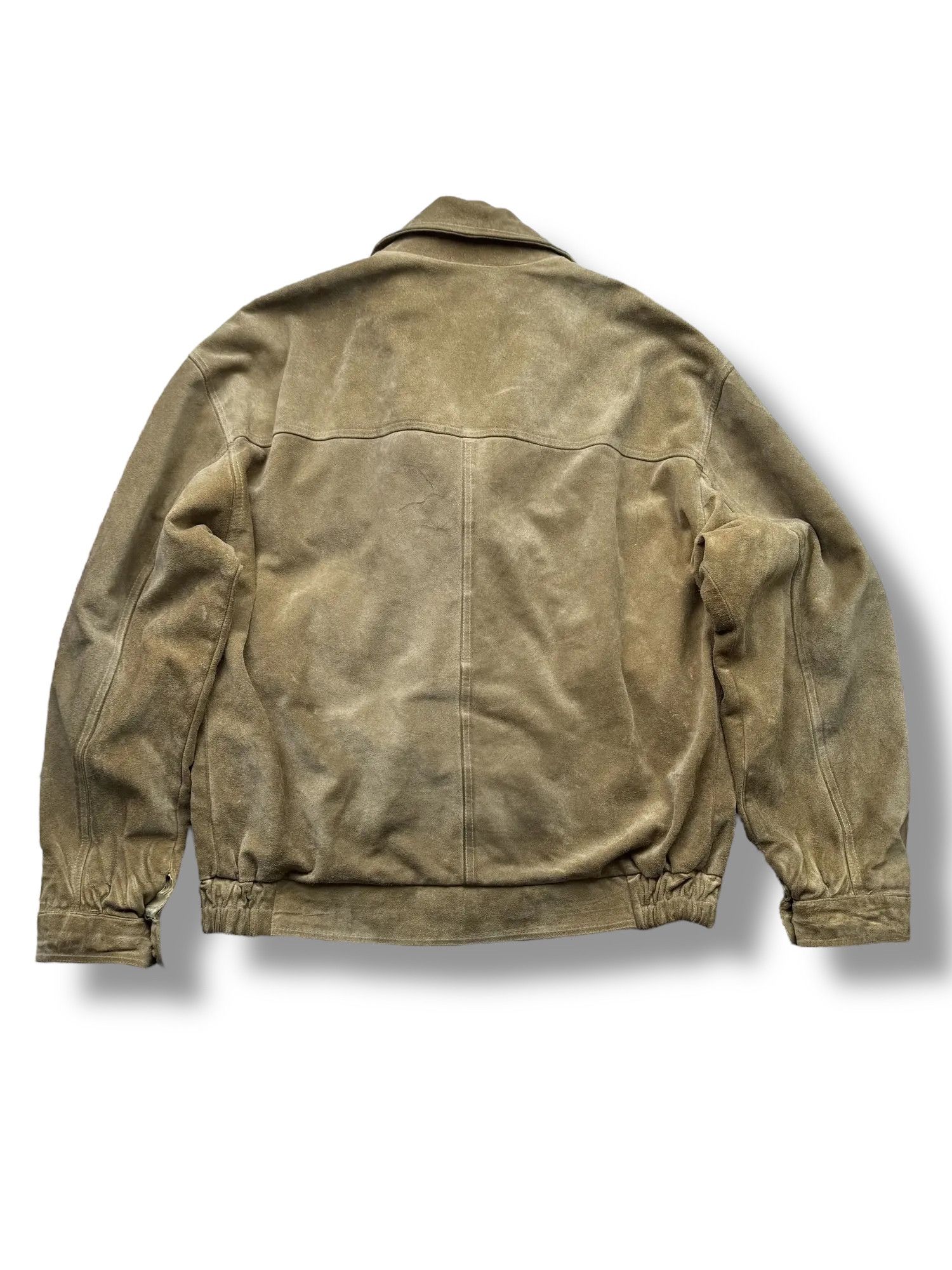 Vintage Washed Time Suede Bomber Jacket From The 80s(V387) Size US XL / EU 56 / 4 - 13 Thumbnail