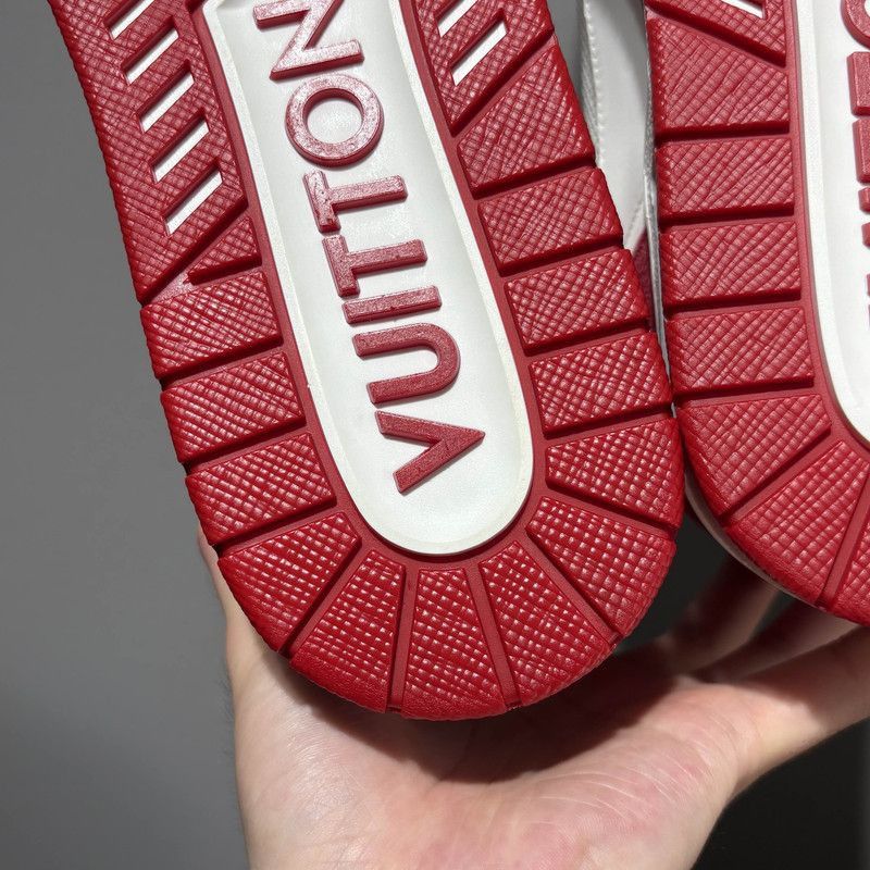 Louis Vuitton Louis Vuitton Fashion Low-Top Sneakers Red and White -2508 Size US 8 / EU 41 - 4 Thumbnail