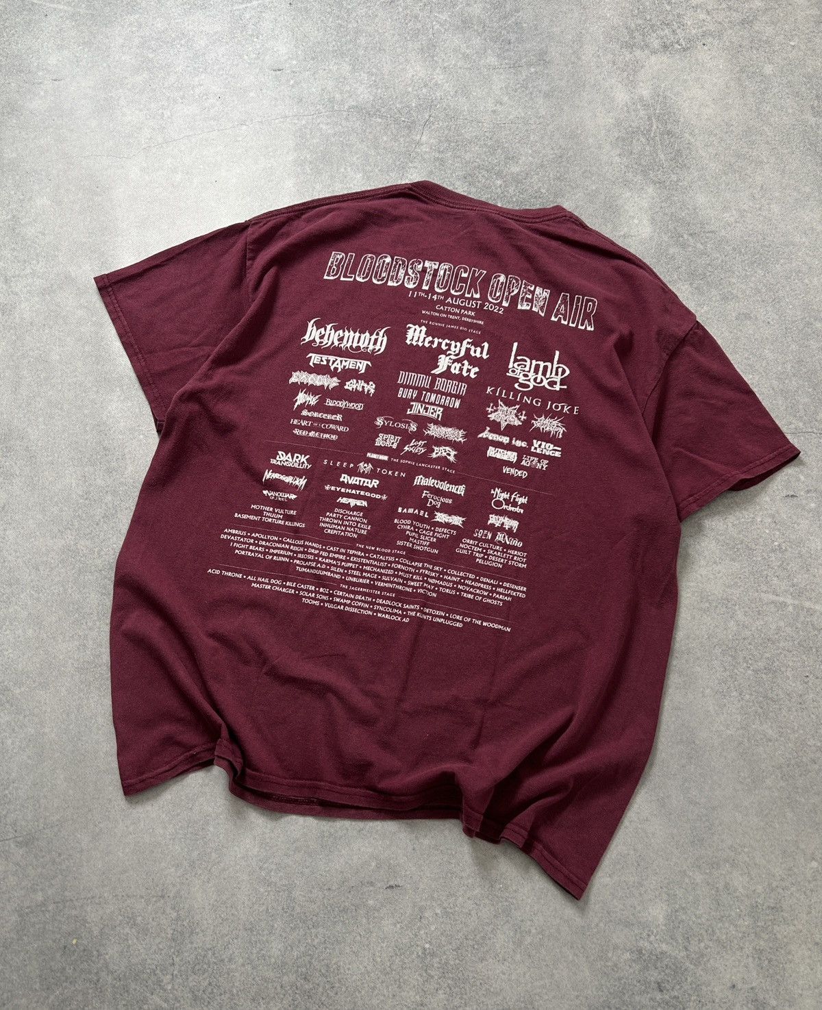 Band Tees B.O.A big logo 2022 shirts mens burgundy Size US XL / EU 56 / 4 - 2 Thumbnail