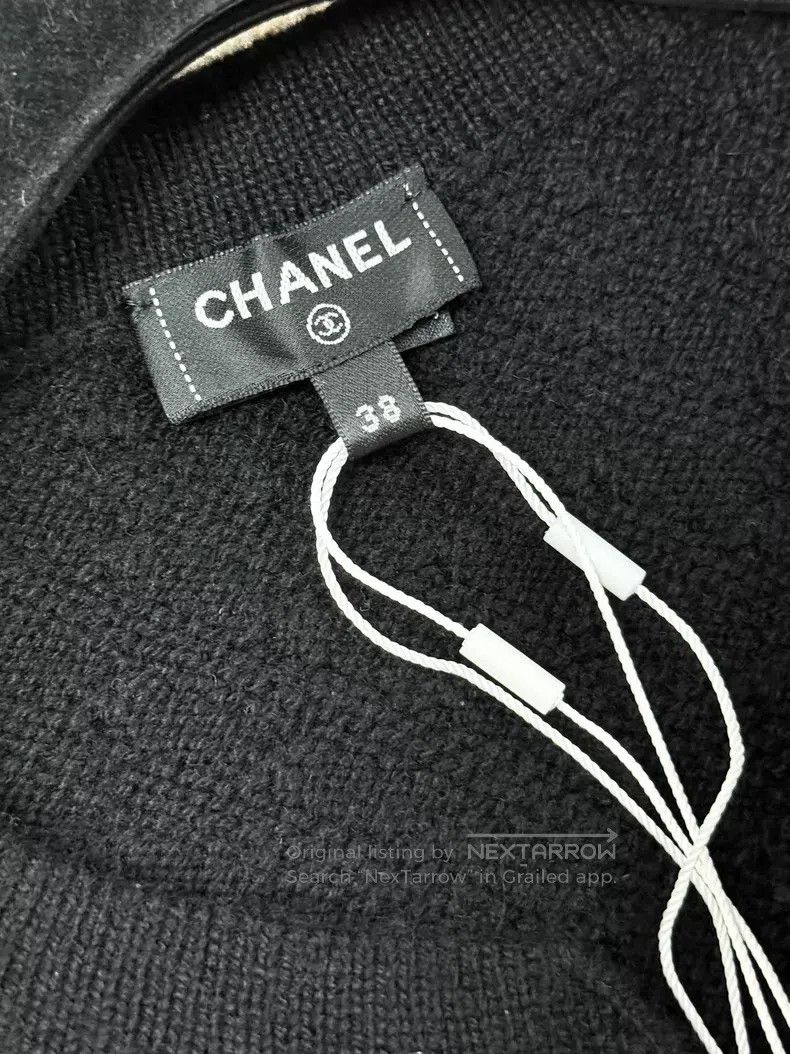 Chanel Chanel Leather-wear chain rolled edge two-pocket knitted j Size XS / US 0-2 / IT 36-38 - 5 Thumbnail