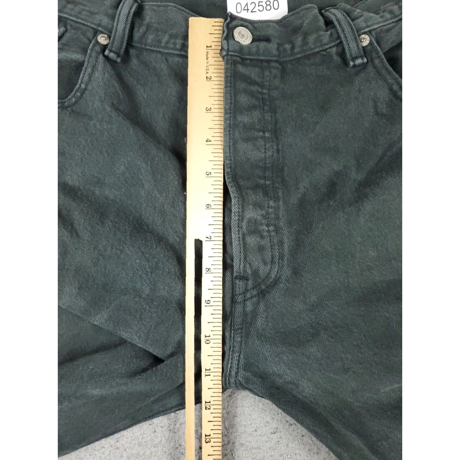 Levi's Levis 501 Straight Leg Jeans Mens Gray 38x29 Regular Cotton Size US 38 / EU 54 - 3 Thumbnail
