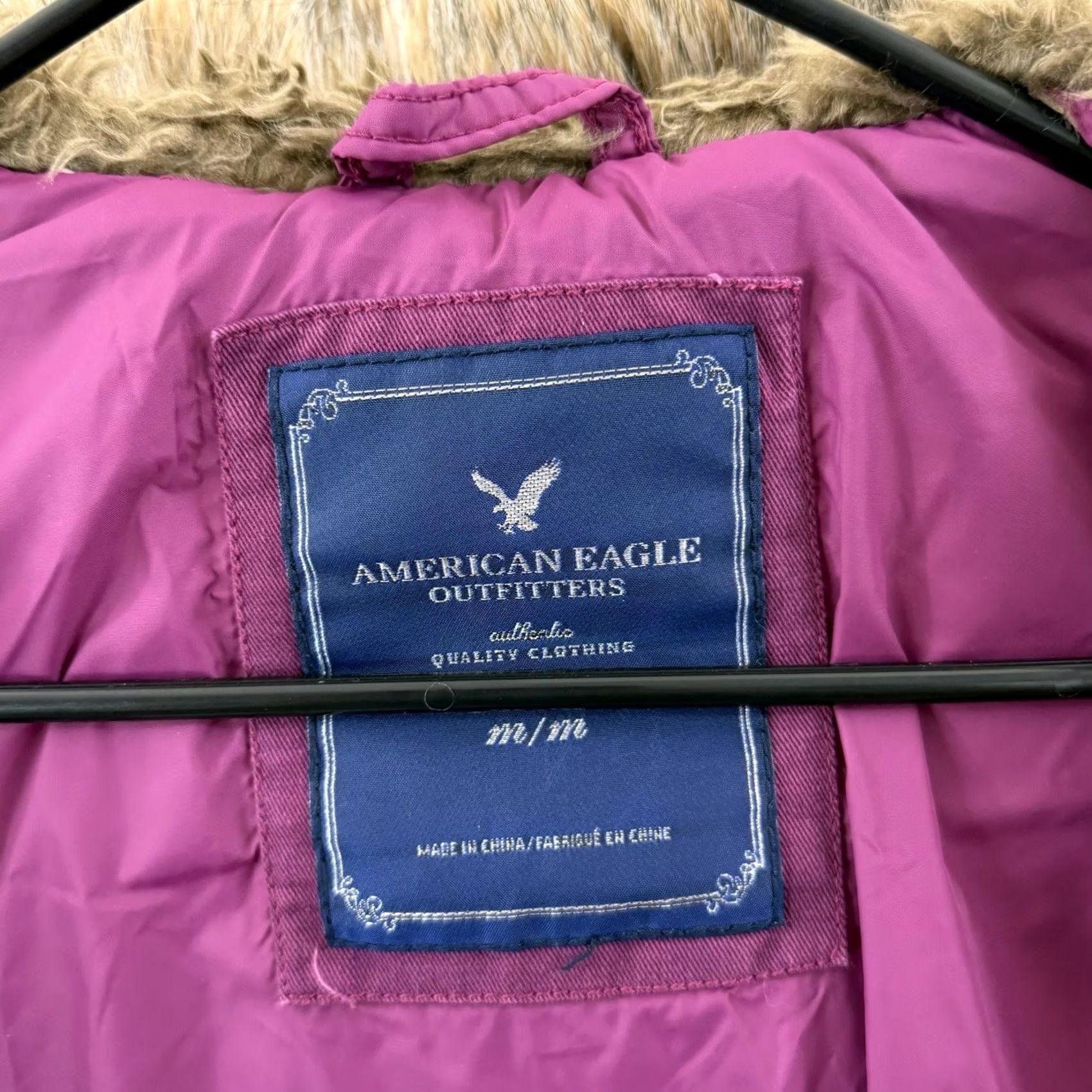 American Eagle Outfitters VINTAGE American Eagle Outfitters Jacket Womens M White Faux Fur Zip Bomber Hooded Size M / US 6-8 / IT 42-44 - 7 Thumbnail