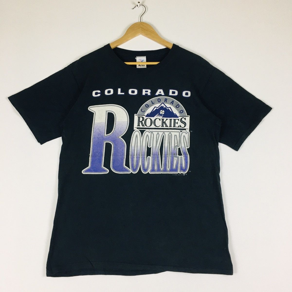 Maillot De Baseball Vintage Colorado Rockies - Marque Majestic - Blanc - Occasion