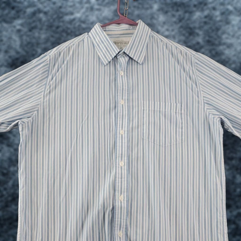Aeropostale Aeropostale 1987 Button-Up Shirt Striped Blue White Size XL Men’s Regular Cotton Casual Size US XL / EU 56 / 4 - 1 Thumbnail