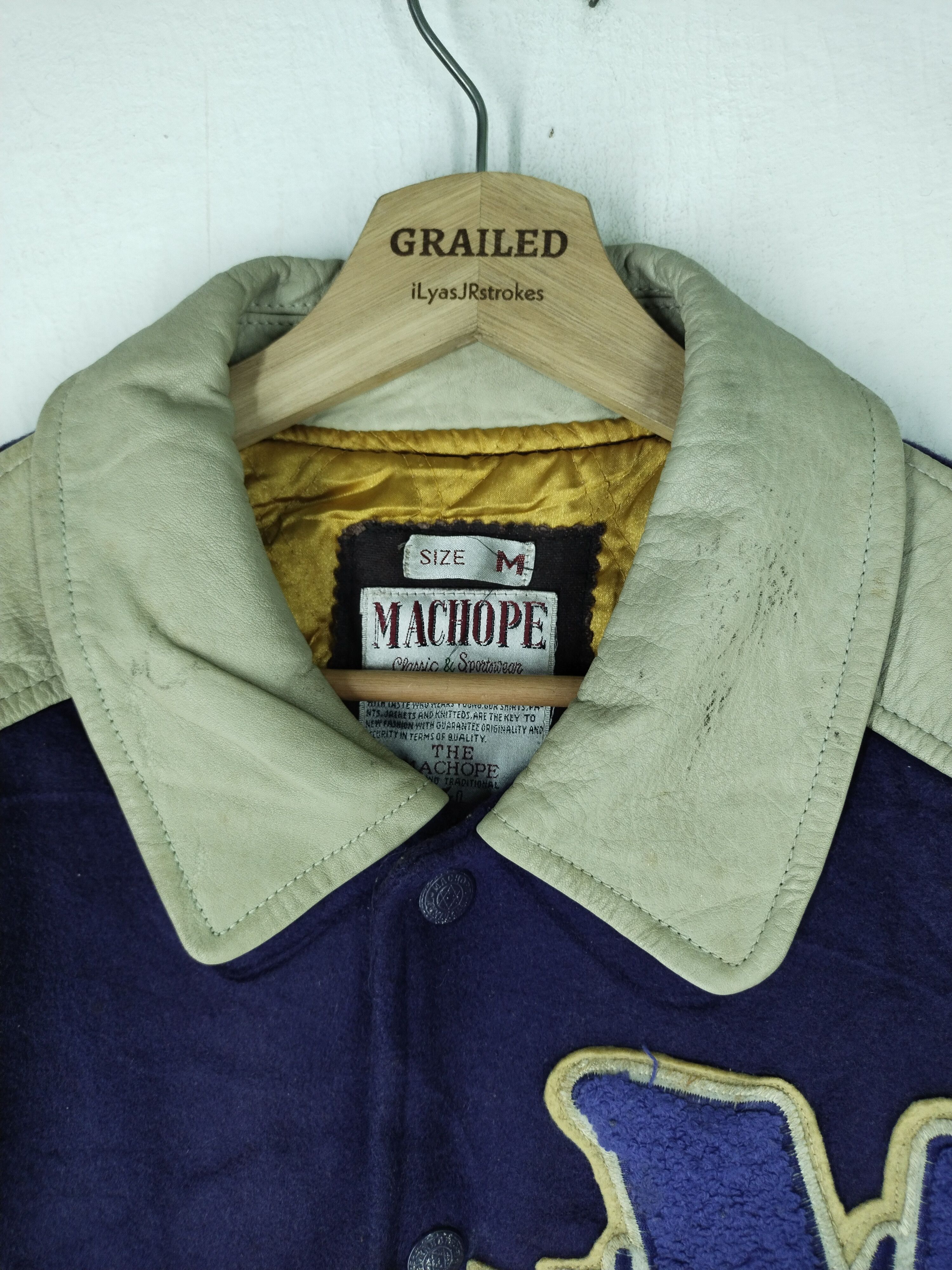 Vintage Vintage Machope Varsity Leather Wool Jacket Rare Size US M / EU 48-50 / 2 - 6 Thumbnail