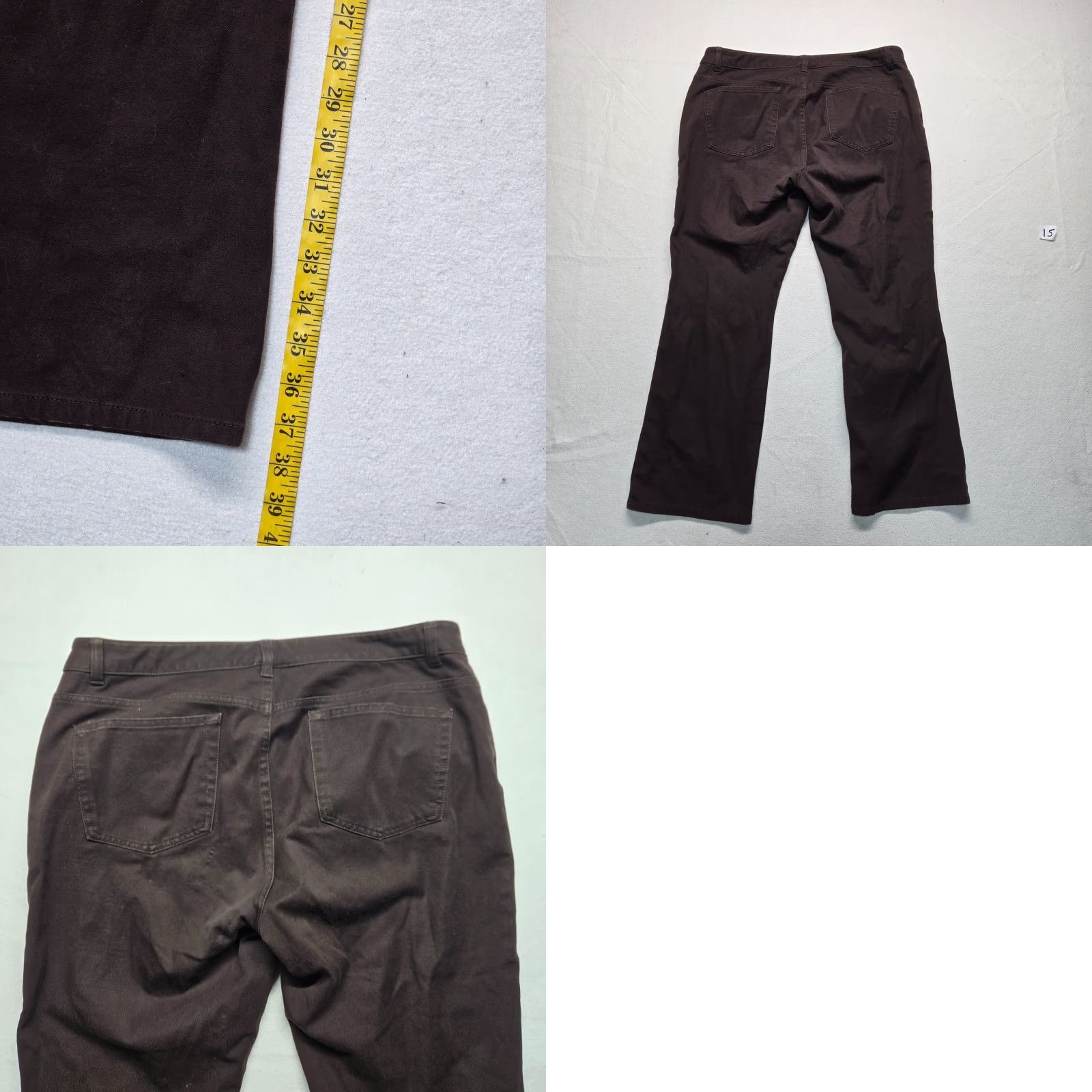 Chaps Chaps Solid Brown Corduroy Pants Stretchy 95% Cotton Adult Women's Size 16 Size 38" / US 16 / IT 52 - 8 Thumbnail