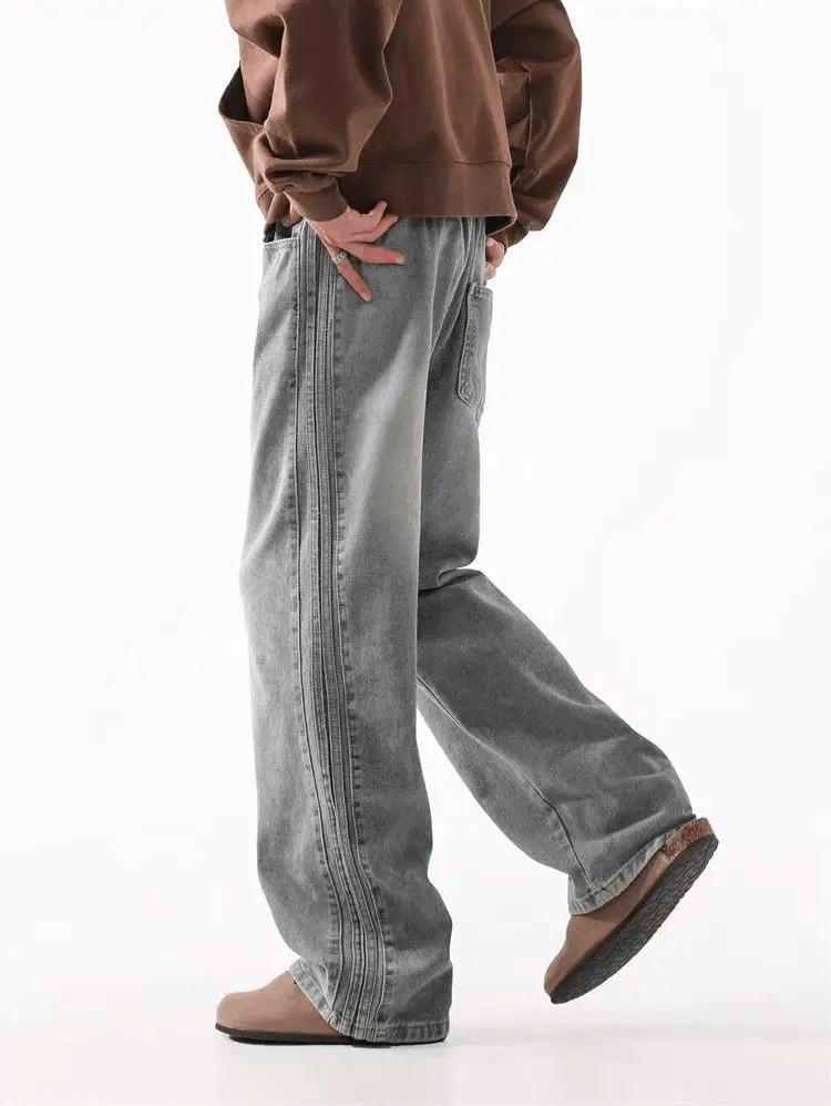 Japanese Brand × Jean Washed and Aged Loose Casual Jeans Size US 34 / EU 50 - 3 Thumbnail