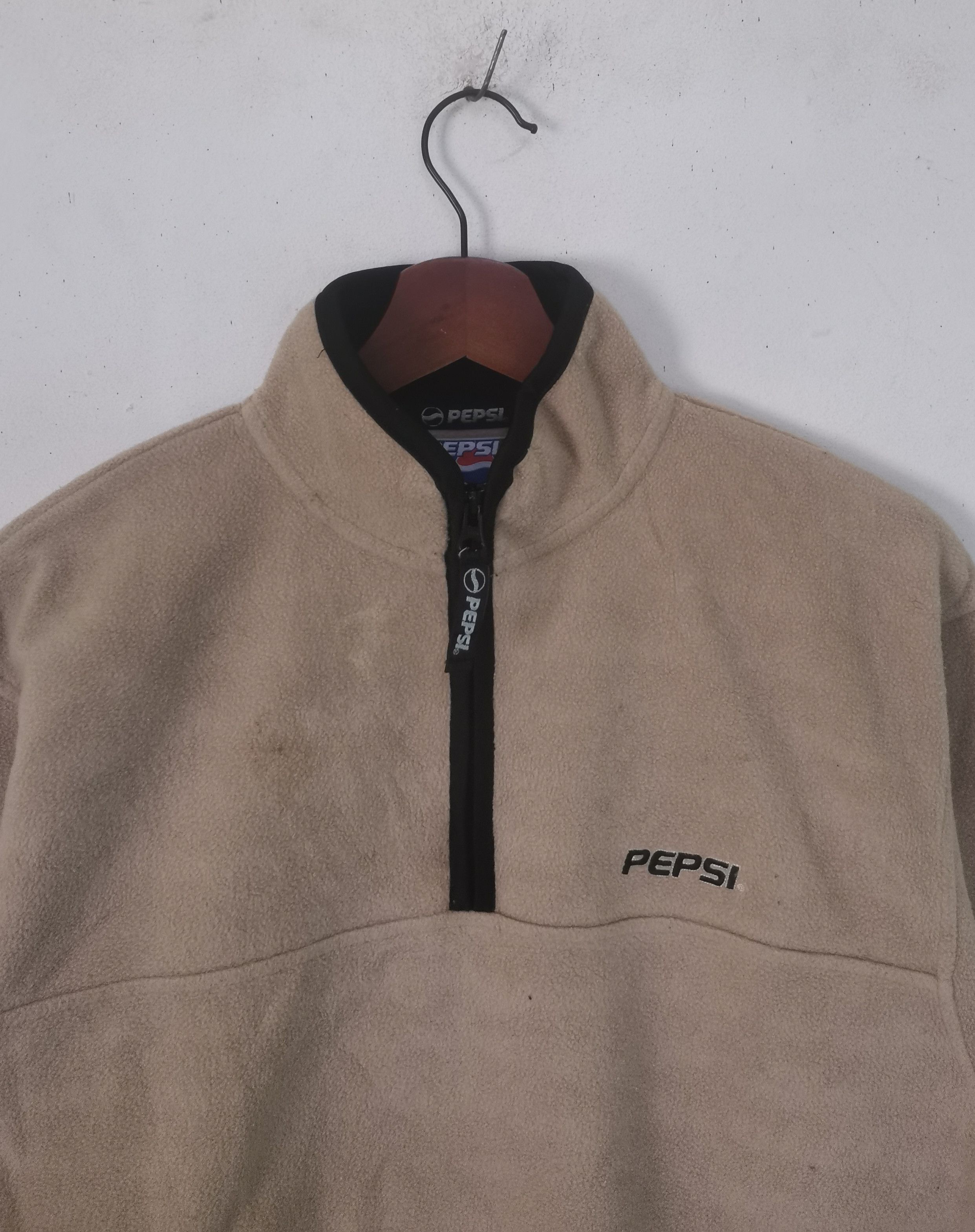 Pepsi × Vintage Rare Pepsi fleece jacket light brown colour Size US S / EU 44-46 / 1 - 2 Thumbnail