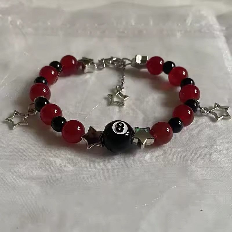 Vintage Star 8ball charm Bracelet Grunge Size ONE SIZE - 2 Thumbnail