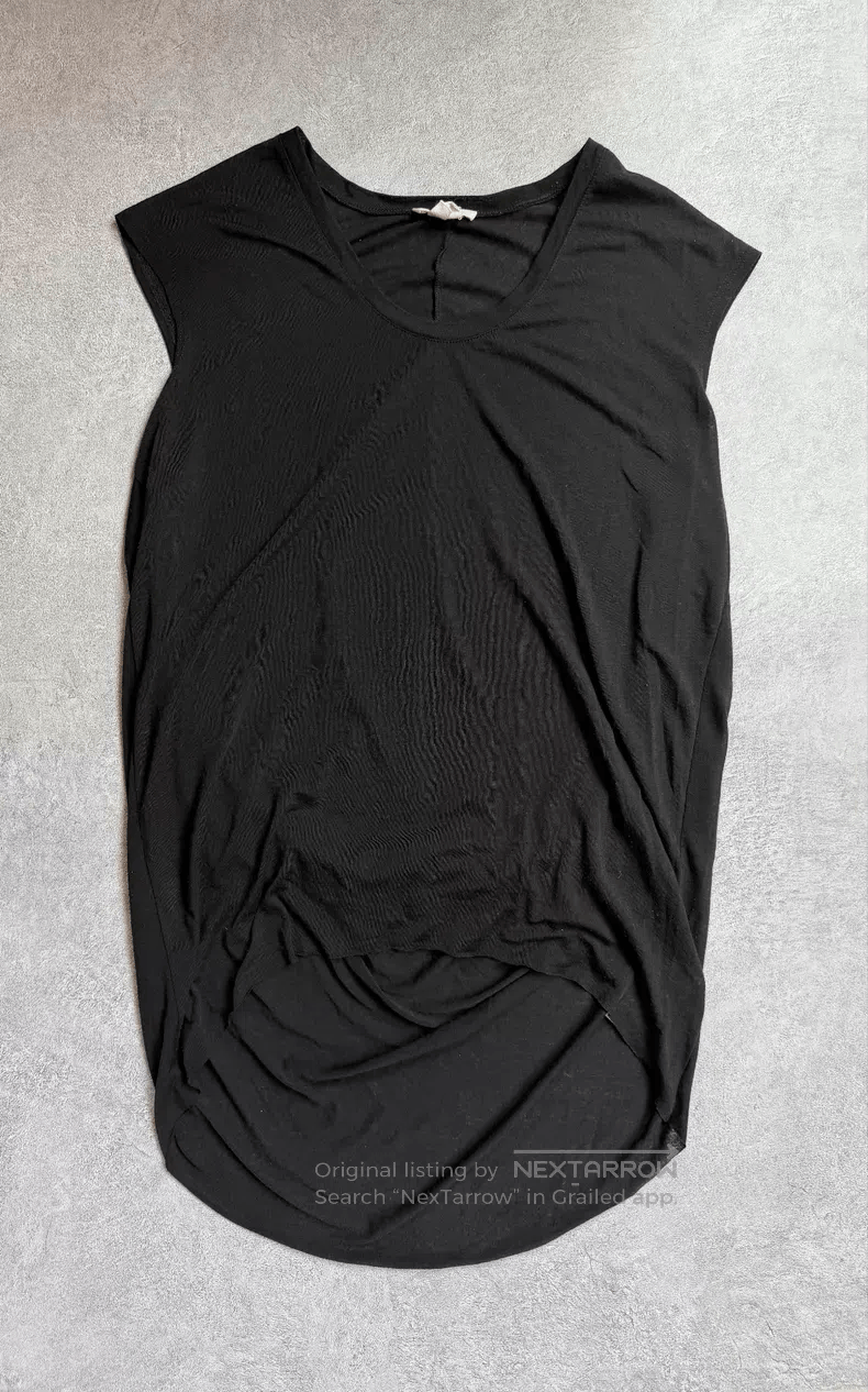 Helmut Lang Helmut Lang Flowing Asymmetrical Vest with V-Neck and Slee Size US S / EU 44-46 / 1 - 1 Thumbnail