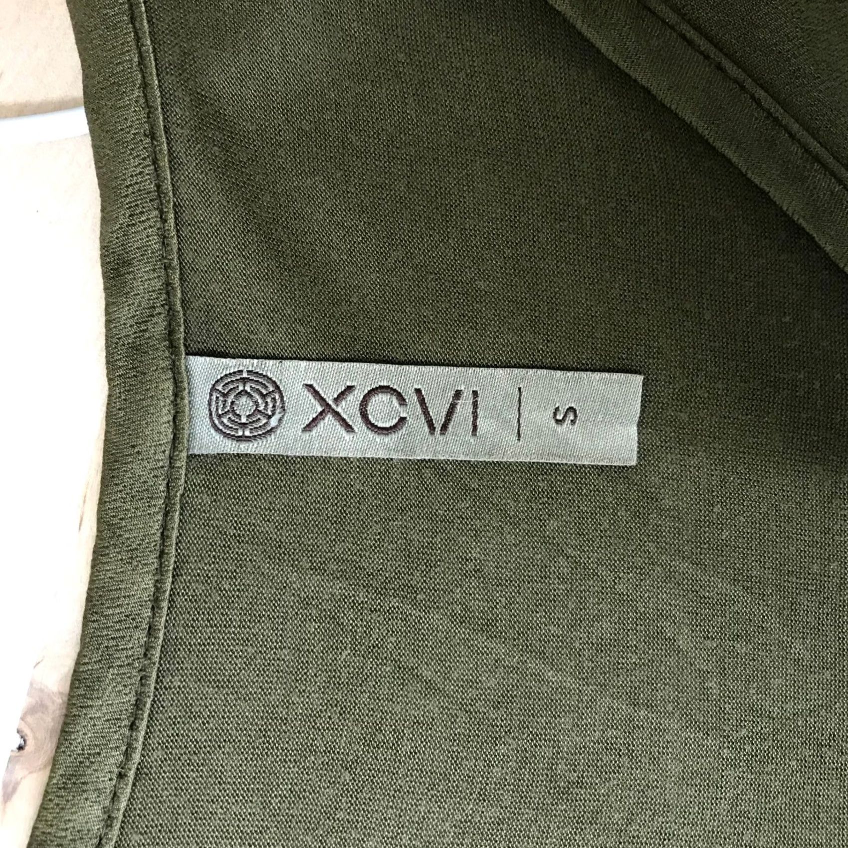 Olive XCVI Womens Olive Green Satin Jersey Sleeveless Top Small 1428Z - & Fringe Tank Size S / US 4 / IT 40 - 7 Thumbnail