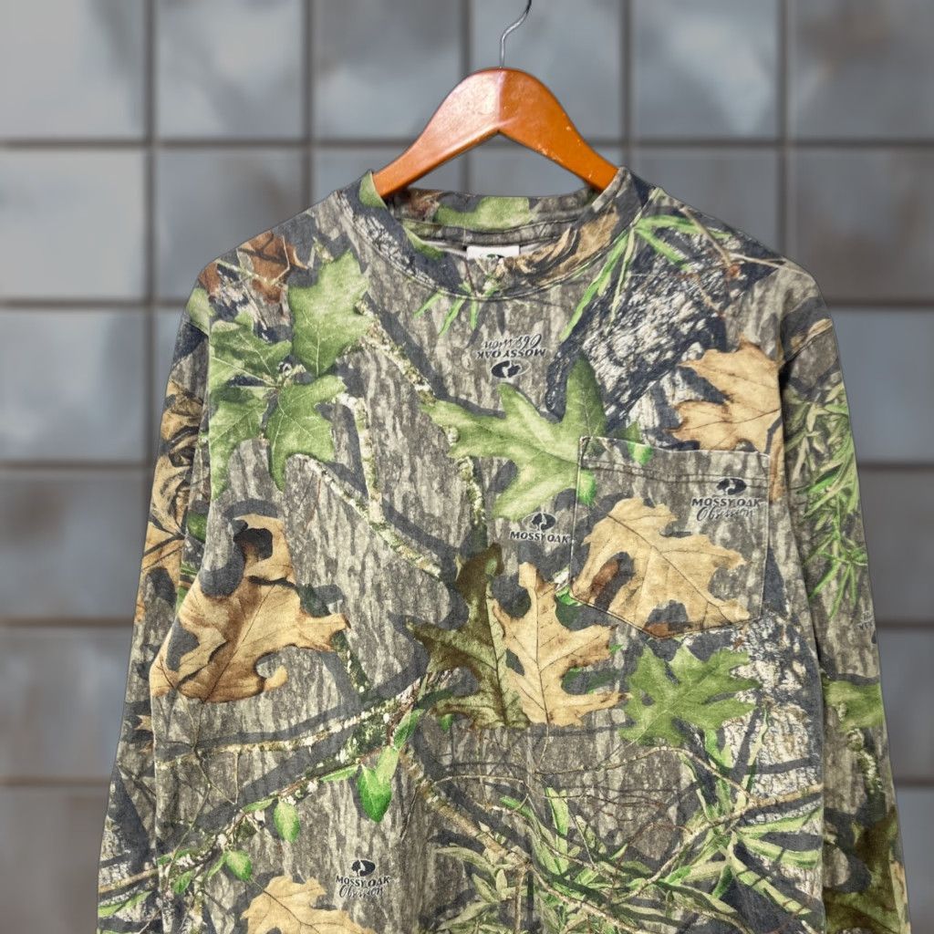 Vintage VINTAGE Mossy Oak Tree Camo Long Sleeve Shirt L Green Cotton Flannel Pockets Button Outdoor Men Size US L / EU 52-54 / 3 - 1 Thumbnail