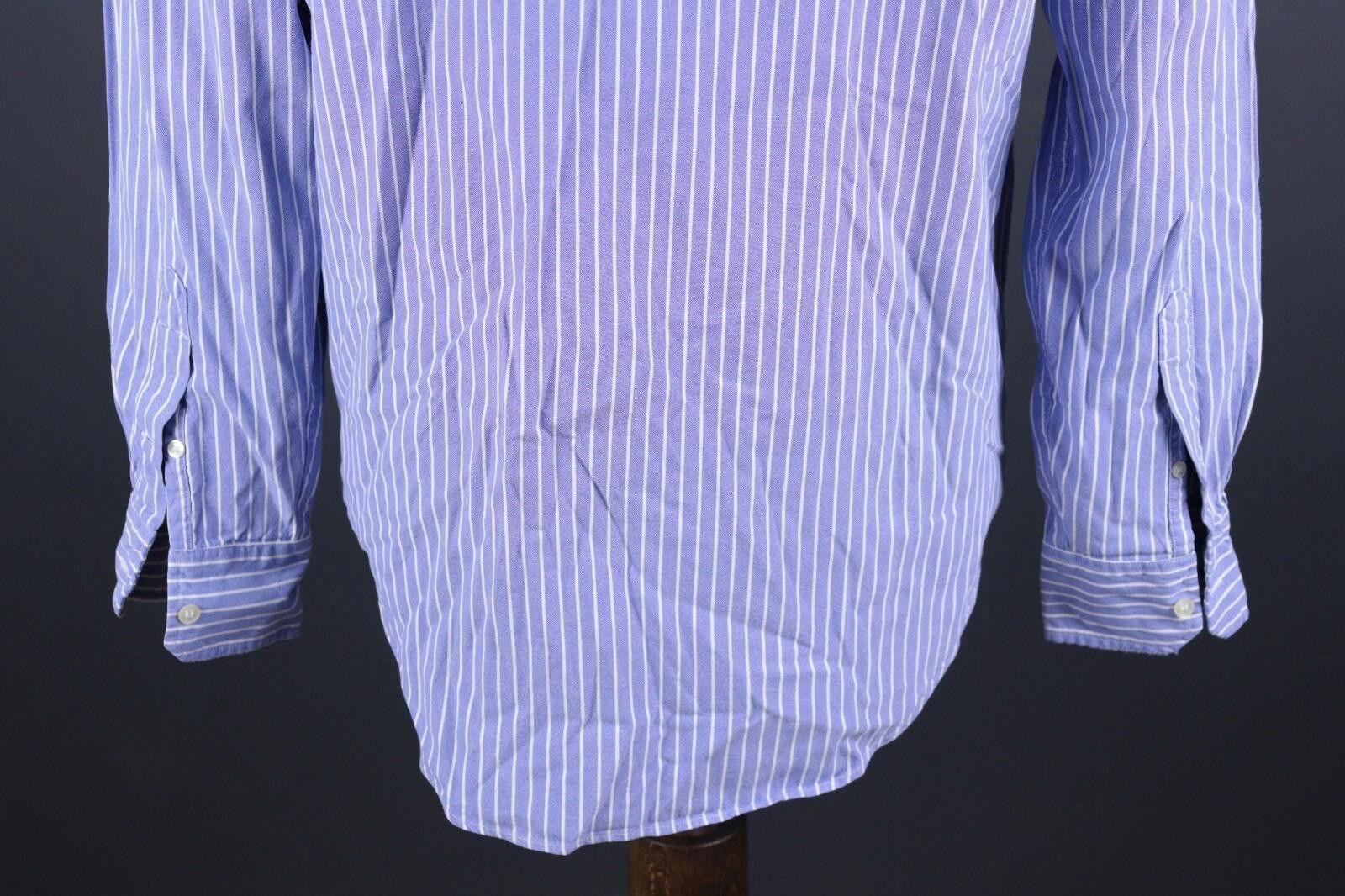 Designer Boggi Milano Doppio Ritorto Blue Stripe Shirt Size XL Size US XL / EU 56 / 4 - 8 Thumbnail