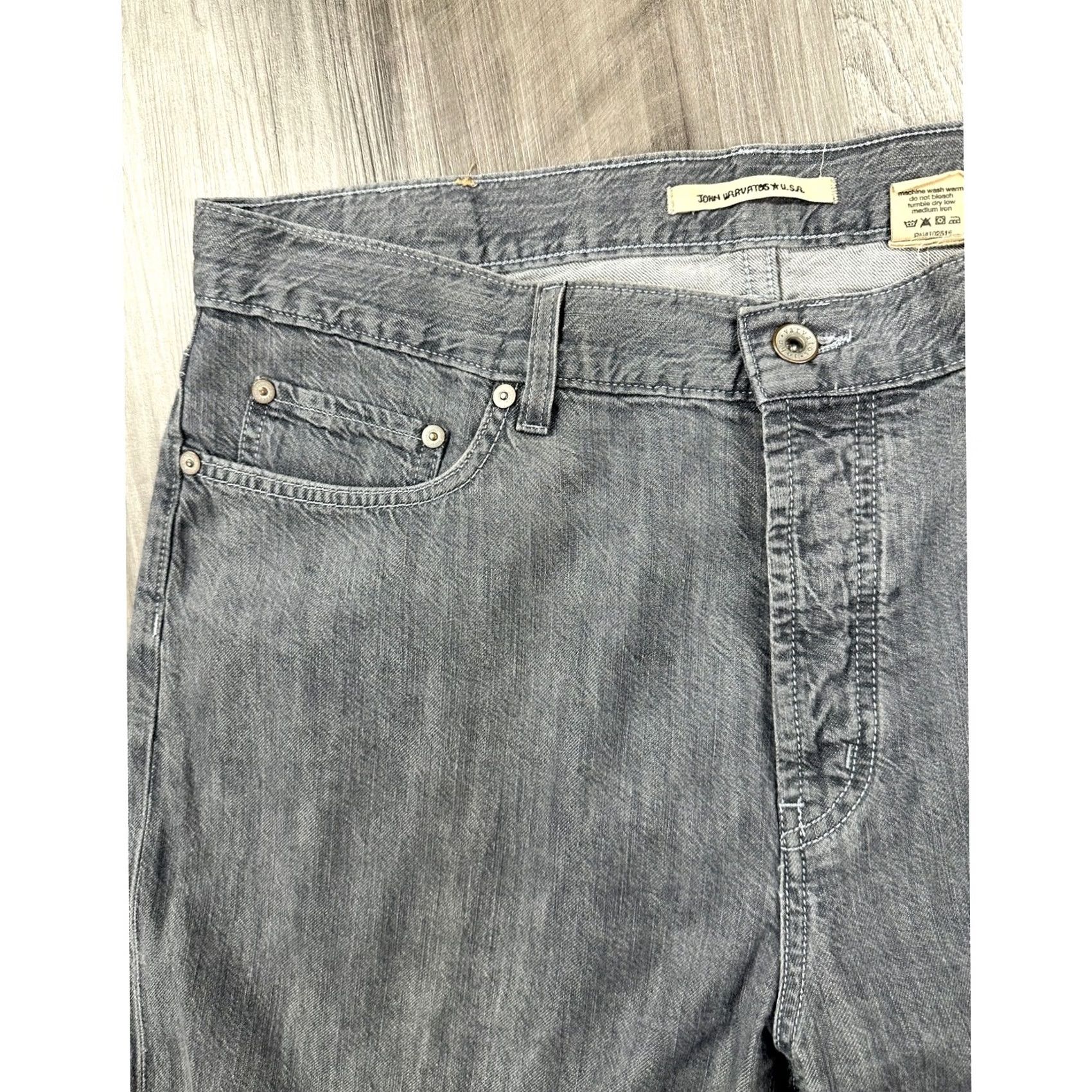 John Varvatos John Varvatos Star USA Jeans Straight Leg Men’s 36x30 Gray Wash Authentic Fit Size US 36 / EU 52 - 7 Thumbnail