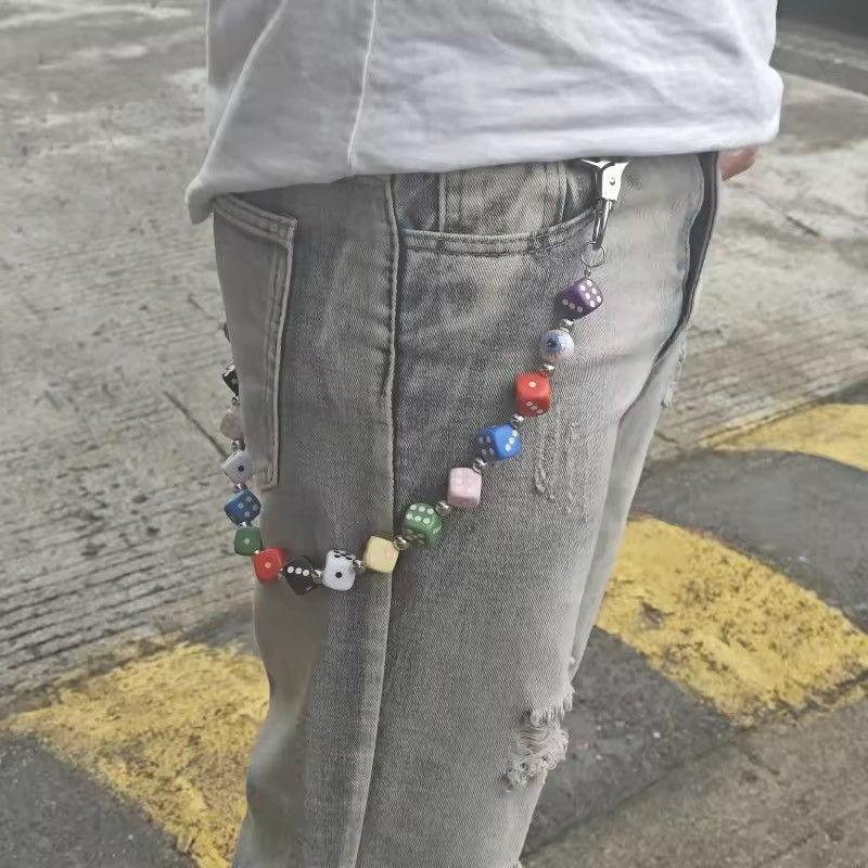 Jewelry Multi-Color Dice Bead Wallet Chain Y2K Grunge Streetwear Size ONE SIZE - 10 Thumbnail