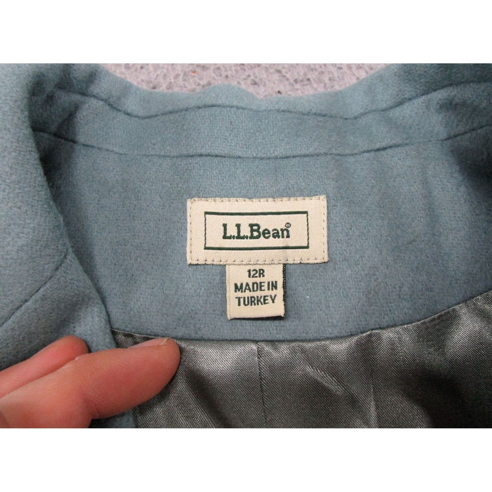 Vintage VINTAGE L.L. Bean Blazer Women 12 Regular Teal Blue Wool Cashmere Button Preppy Jacket Sold by Brand LL Bean Womens Blazer Size XL / US 12-14 / IT 48-50 - 2 Thumbnail