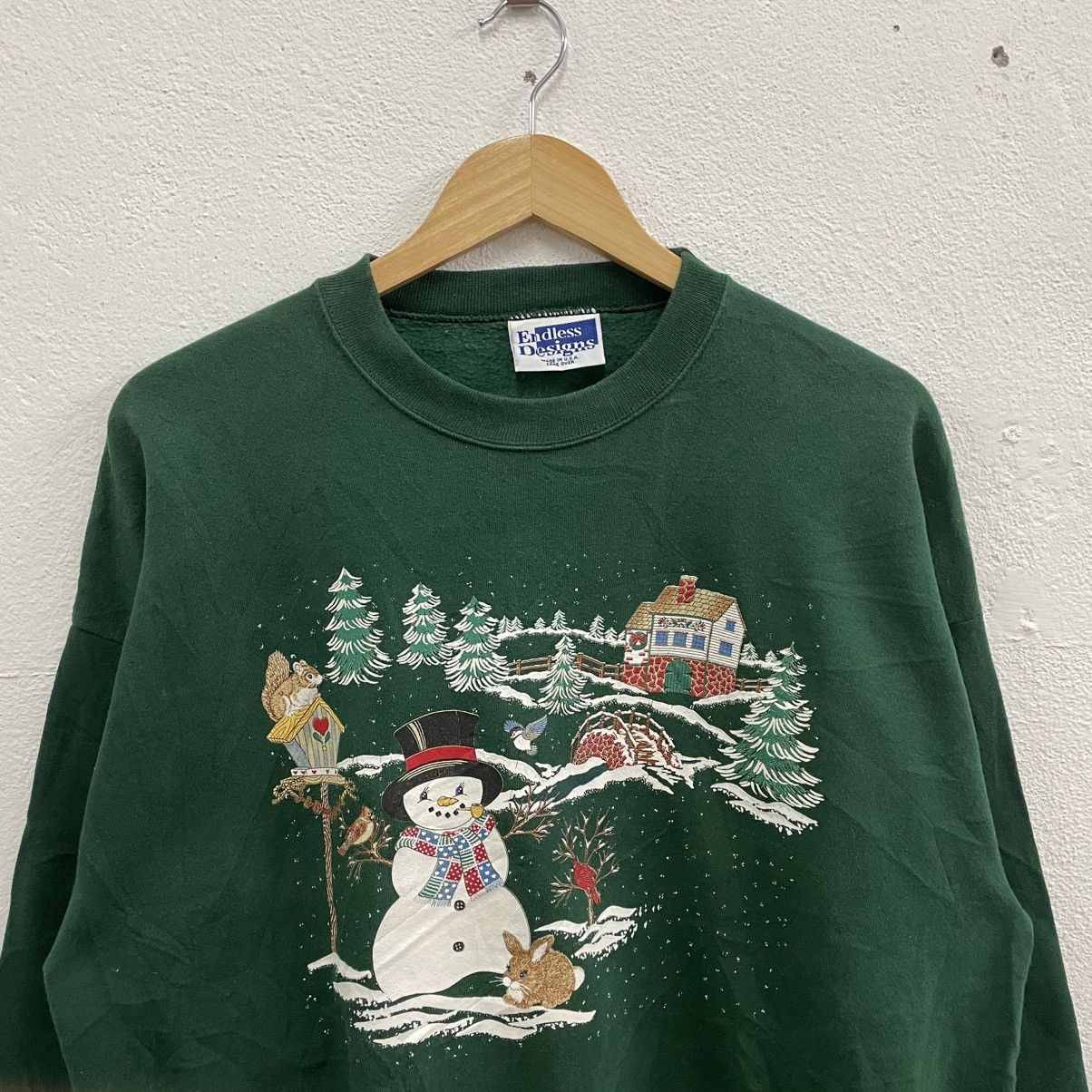 Vintage 🔥Vintage 90s Endless Design Art Of Christmas Sweatshirts Size US M / EU 48-50 / 2 - 4 Thumbnail