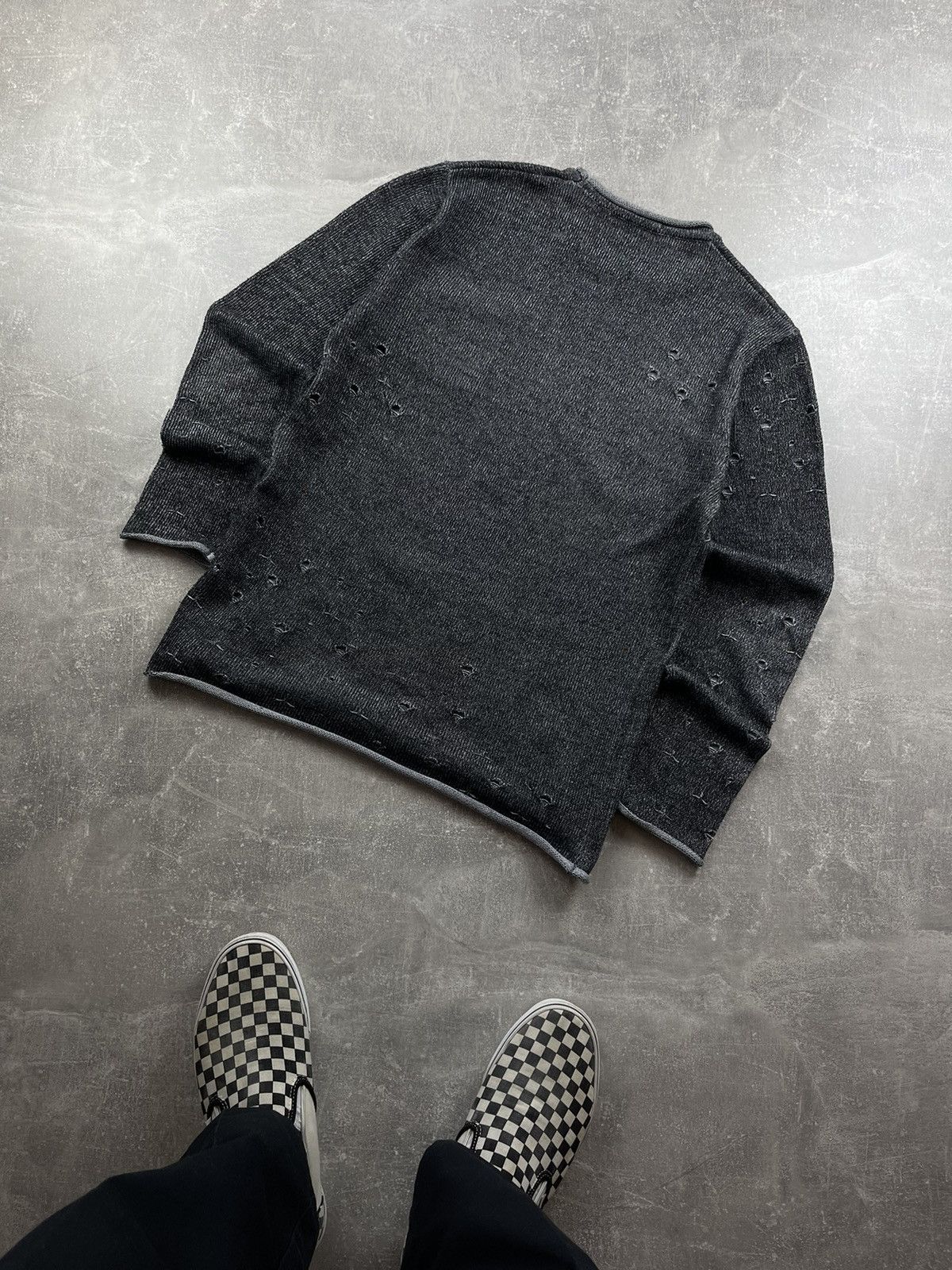 Japanese Brand Japanes Tokuno Shima Avant Garde Distressed Acrylic Sweater Size US M / EU 48-50 / 2 - 6 Thumbnail