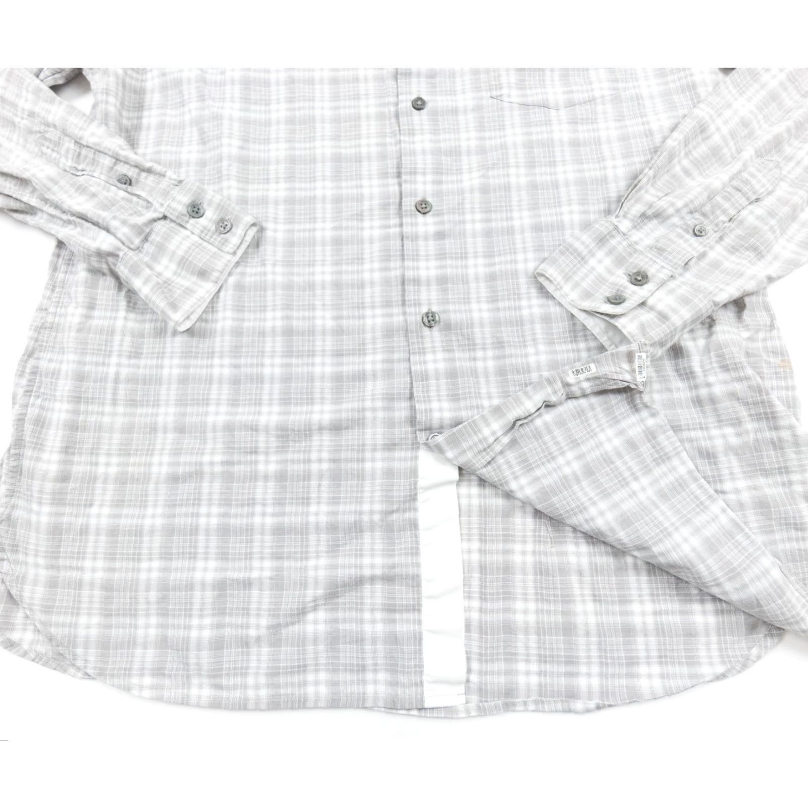John Varvatos VINTAGE John Varvatos Men’s Button-Down Shirt Large Gray Long Sleeve Collared Cotton Country/Region of Manufacture: China (remove non-title) Size US L / EU 52-54 / 3 - 3 Thumbnail