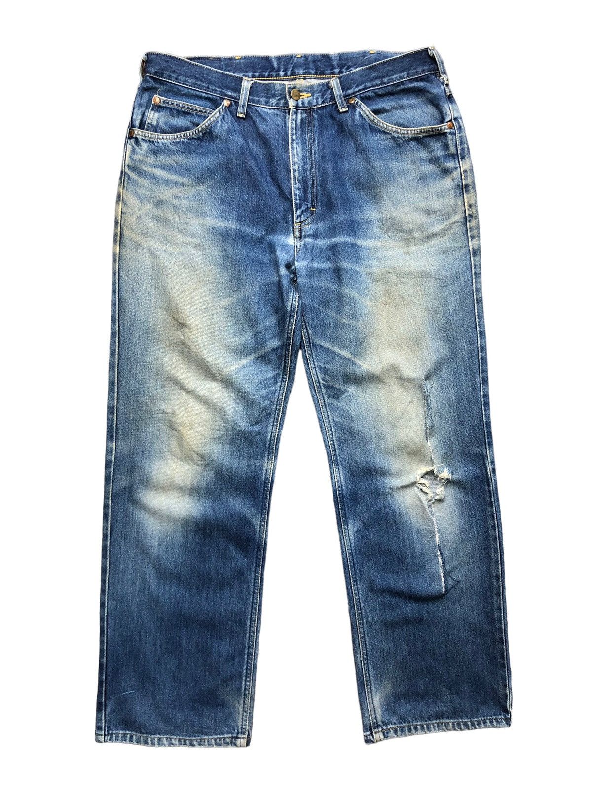 Japanese Brand × Lee × Vintage Vintage Lee Ripped Distressed Denim Jeans Size US 35 - 1 Thumbnail