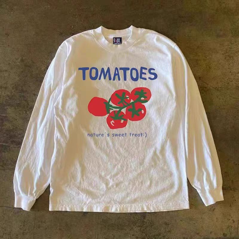 Japanese Brand × Vintage Tomato pattern casual retro cotton long sleeve t-shirt Size US L / EU 52-54 / 3 - 1 Thumbnail