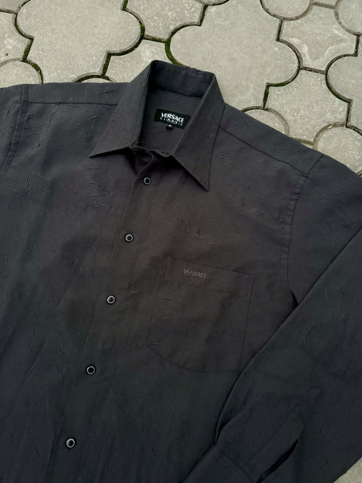 Versace × Vintage Vintage Versace Classic Structure Silk Shirt 90s Size US M / EU 48-50 / 2 - 2 Thumbnail