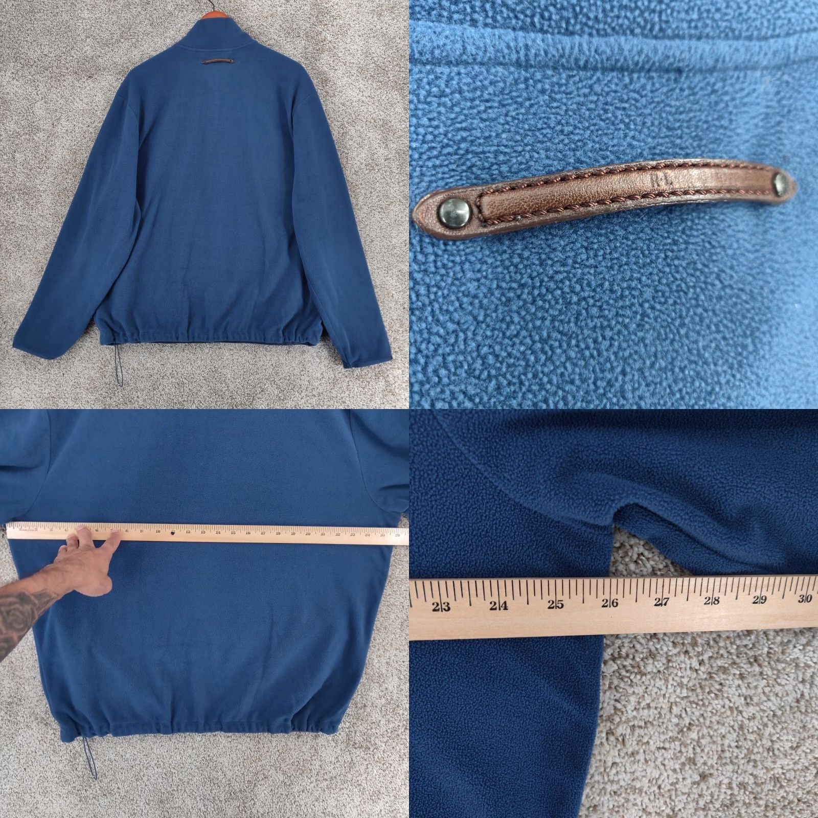 Polo Ralph Lauren VINTAGE Polo Golf Ralph Lauren Sweater Mens XL Blue Long Sleeve Soft 1/4 Zip Snap Mock Size US XL / EU 56 / 4 - 9 Thumbnail