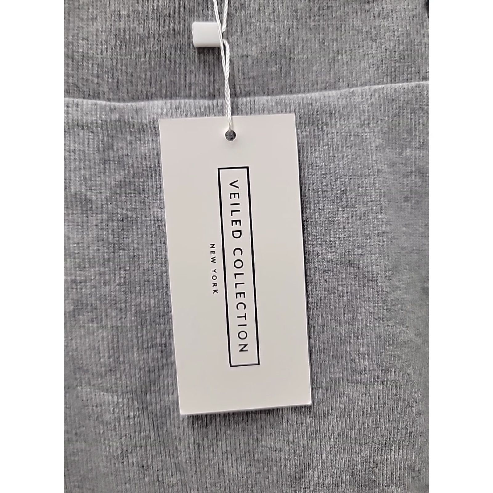 Vintage Veiled Collection Skirt Grey Long Straight Cotton Spandex NWT M Women Size M Size 32" / US 10 / IT 46 - 2 Thumbnail