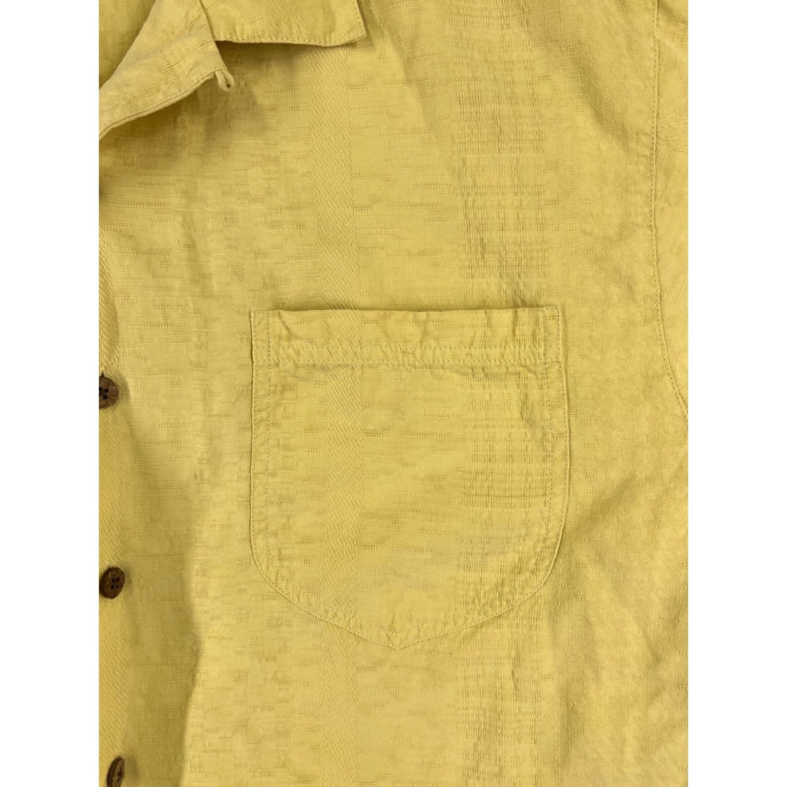 Tommy Bahama Tommy Bahama Shirt Men Large Yellow Stripe 100% Silk Hawaiian Button-Up Vacation Aloha Beach Resort 90s Mens Size US L / EU 52-54 / 3 - 6 Thumbnail