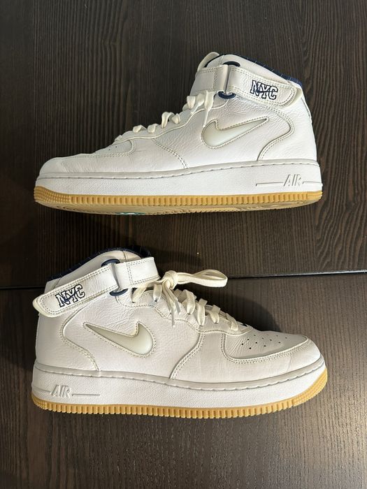 Nike Nike Air Force 1 Mid QS Jewel NYC White Navy | Grailed