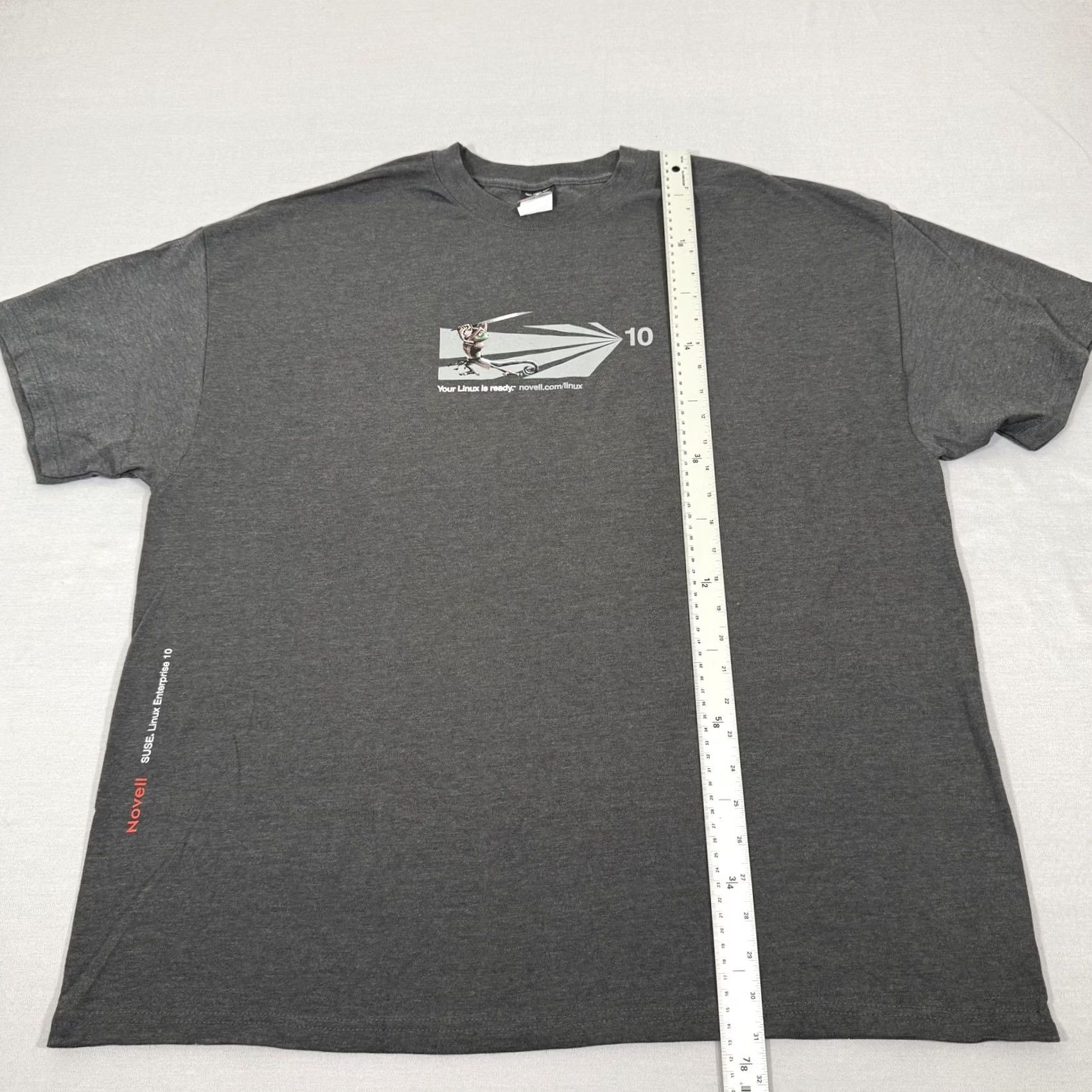 Hanes VINTAGE Linux Shirt Mens 2XL Gray Computer Tech Promo Tee Penguin Windows Y2K Size US XXL / EU 58 / 5 - 6 Thumbnail