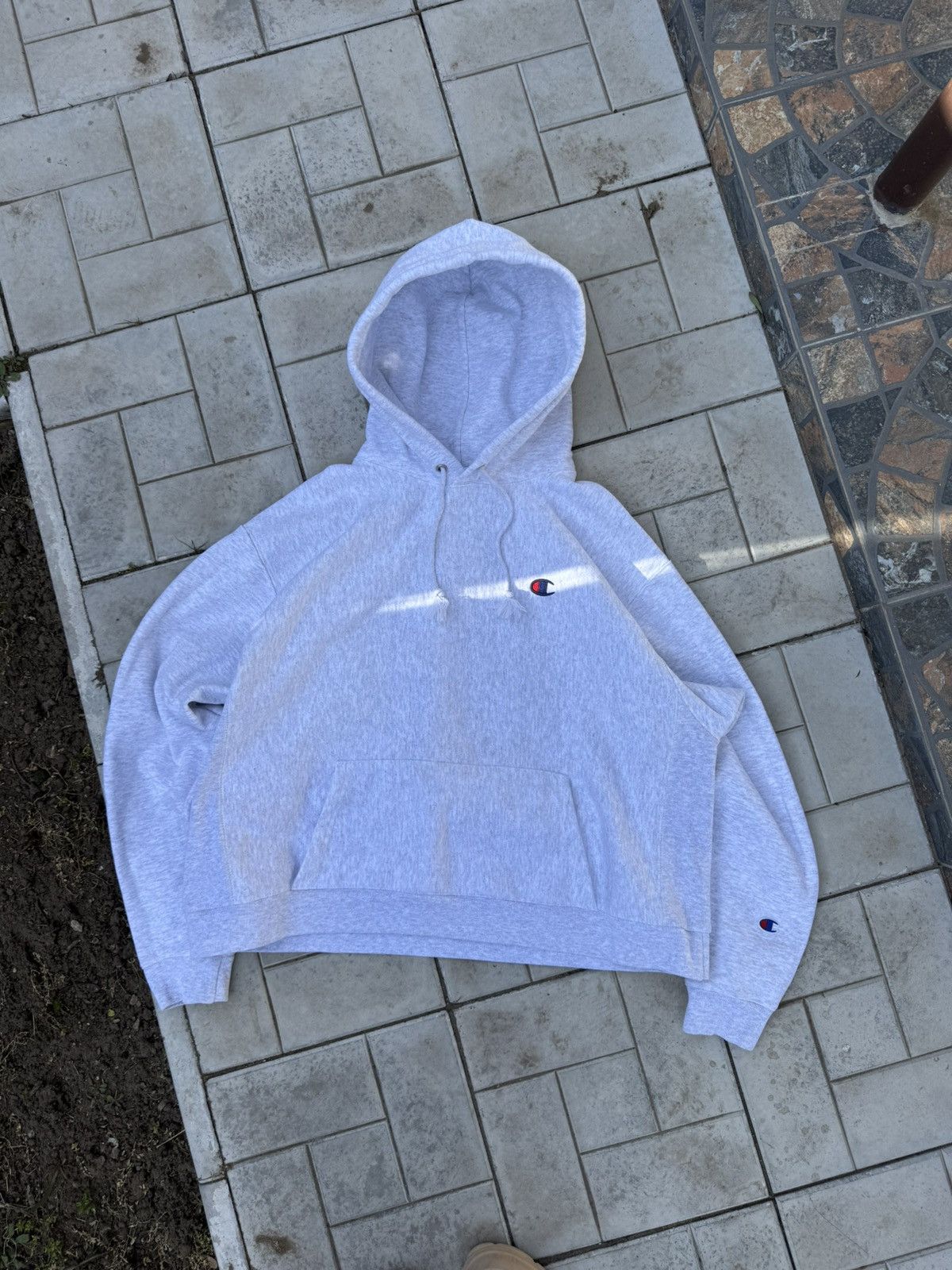 Champion × Vintage Vintage 00’s Champion Boxy Cropped Hoodie Size US XL / EU 56 / 4 - 8 Thumbnail