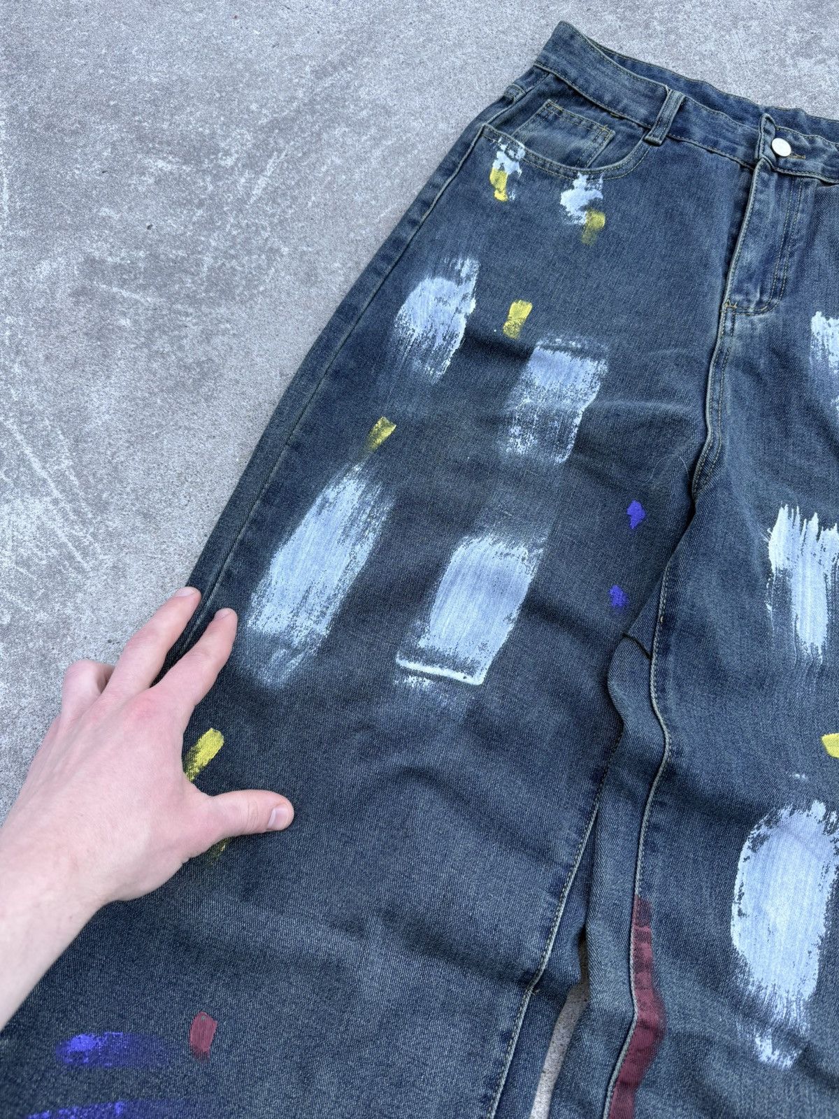 Other Vintage Y2K streetwear track oversized wide jeans Size US 32 / EU 48 - 6 Thumbnail