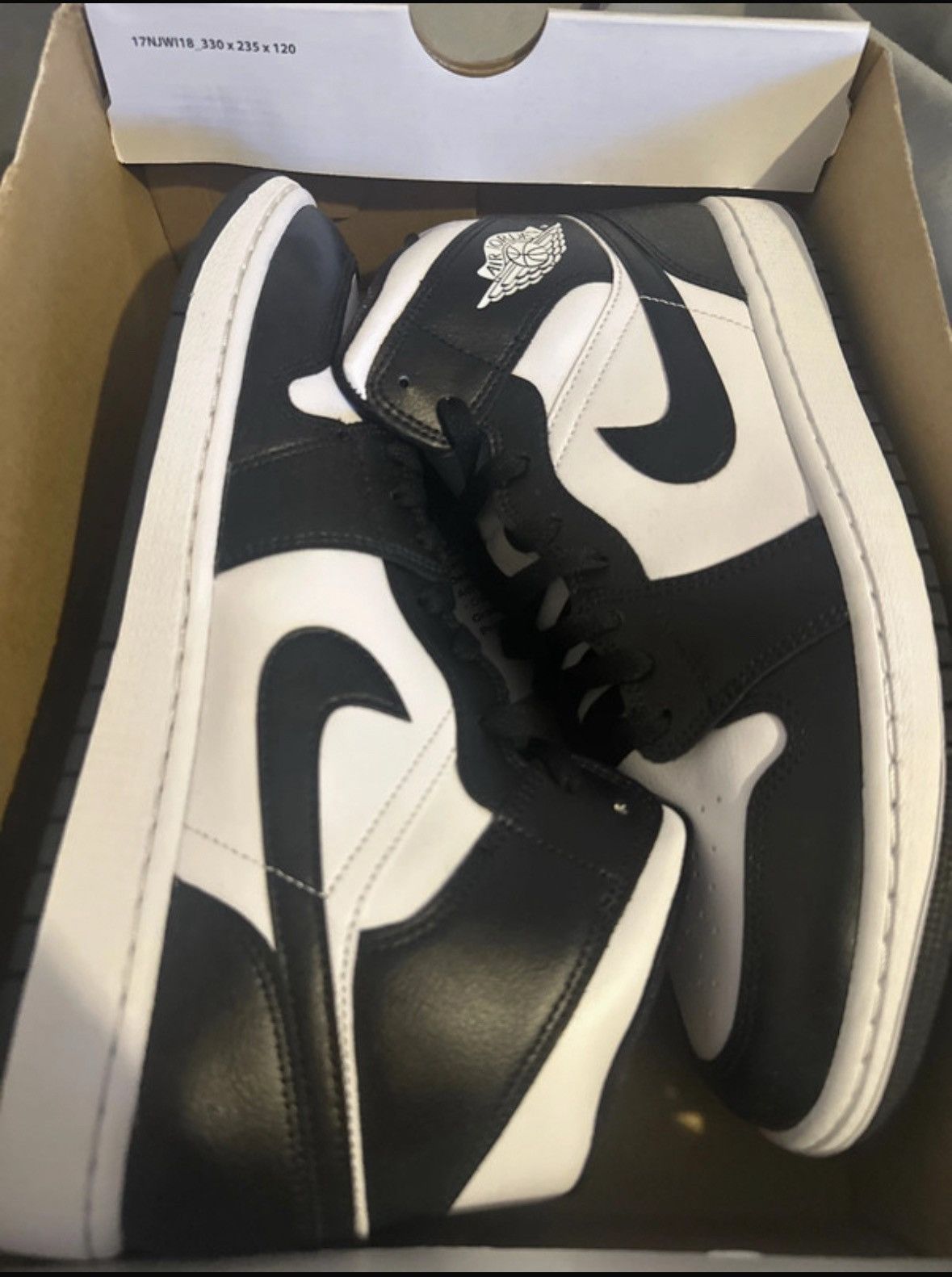 Nike Jordan 1 mid black/white Size US 9.5 / EU 42-43 - 4 Thumbnail