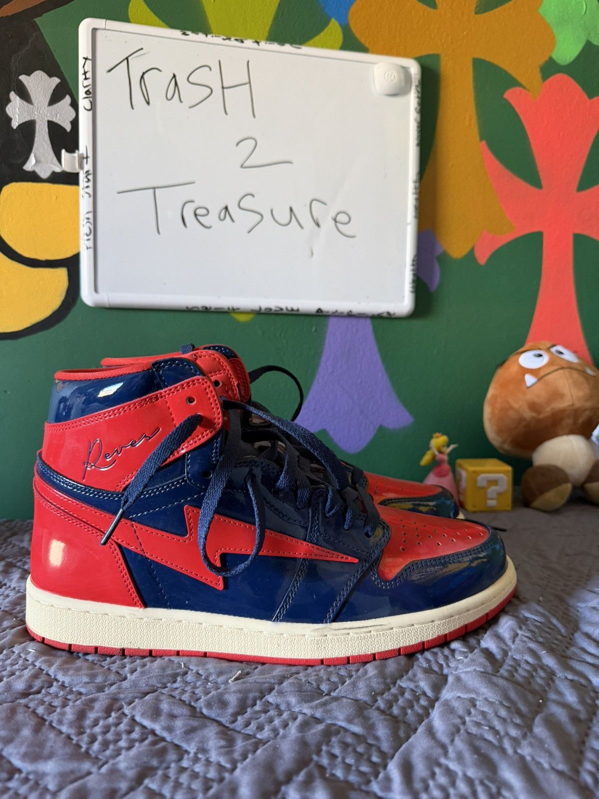 Reves Paris Air Kiy RARE Midnight Blue Red Size US 11 / EU 44 - 6 Thumbnail