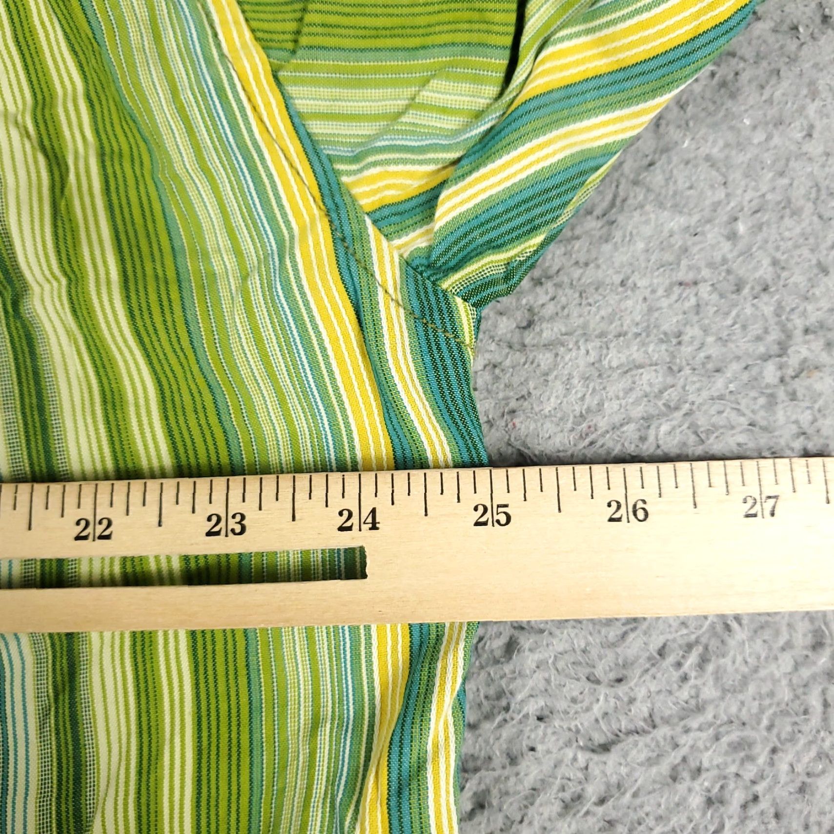Tommy Bahama Tommy Bahama Shirt Mens Large Green Striped Cotton Button Up Long Sleeve Size US L / EU 52-54 / 3 - 5 Thumbnail