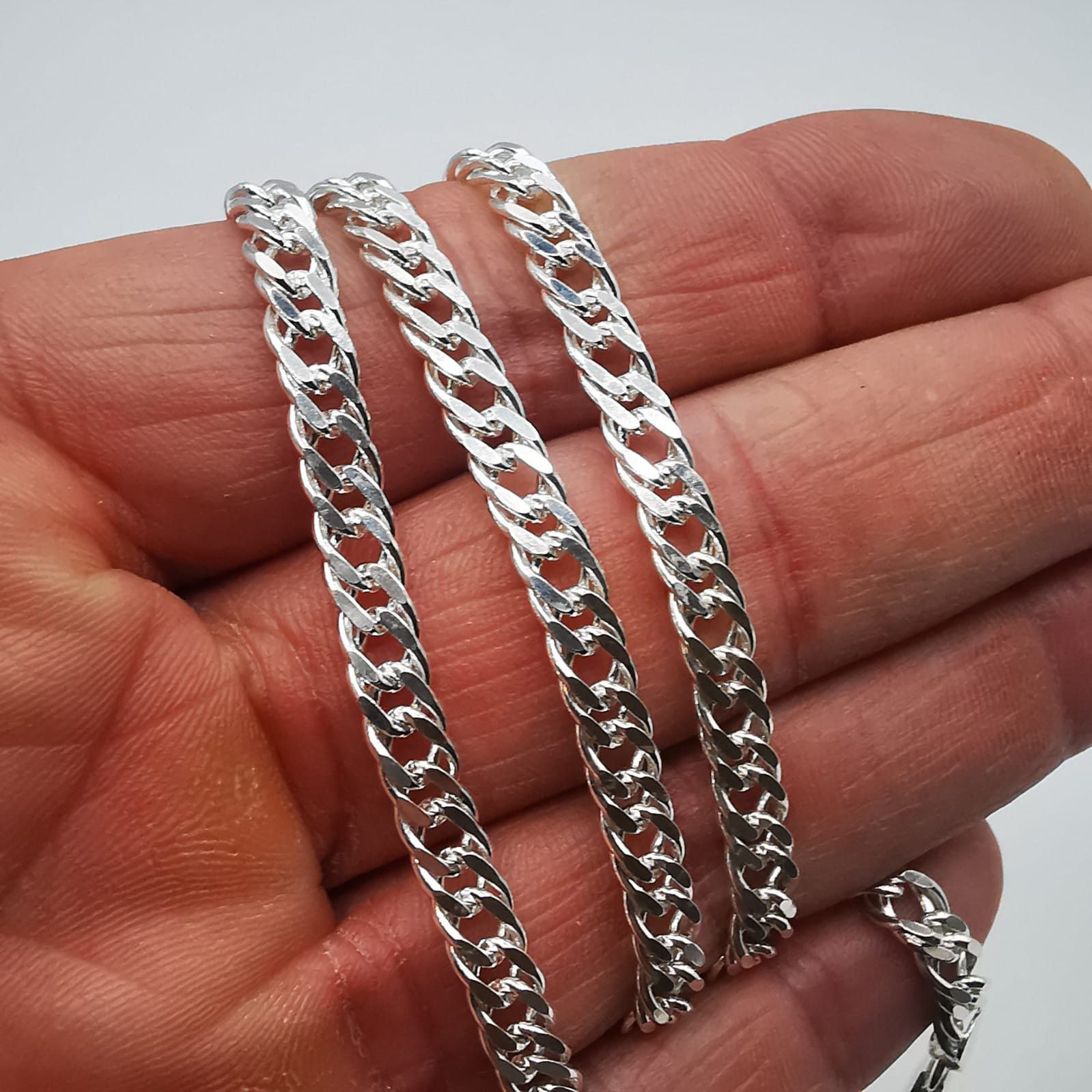 Sterling Silver Vintage Jewelry Chain,925 Sterling Silver,Signed 22,52g Size ONE SIZE - 3 Thumbnail