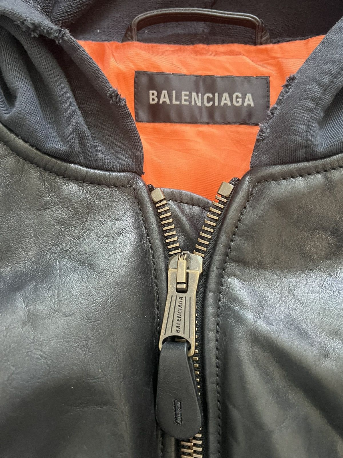 Balenciaga *RARE* BALENCIAGA Leather Bomber Size US S / EU 44-46 / 1 - 7 Thumbnail
