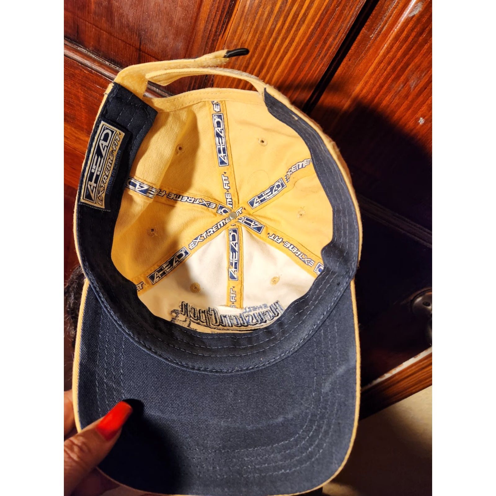 Vintage Ahead Shell Houston Open Golf Redstone Tournament Adjustable Yellow Hat Cap Size ONE SIZE - 6 Thumbnail