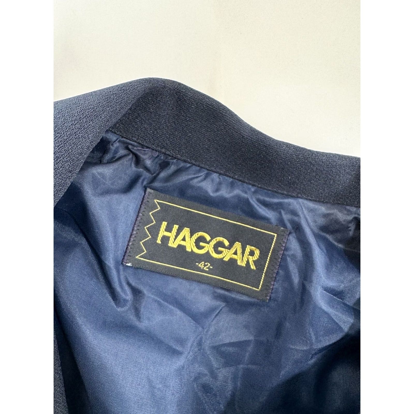 Haggar VINTAGE Haggar Shirt Jacket Mens 42 Blue Collared Leisure Disco Collar 42 Mens JL Size US XL / EU 56 / 4 - 4 Thumbnail