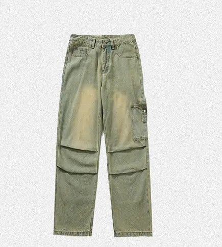Japanese Brand Washed distressed vintage workwear straight-leg casual jeans Size US 32 / EU 48 - 4 Thumbnail