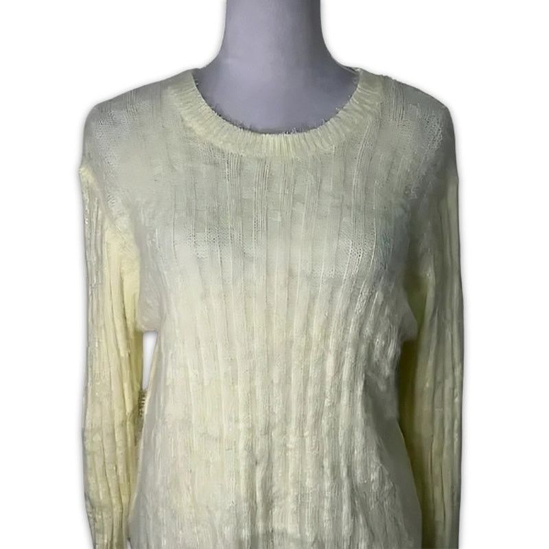 Other Cotton Emporium Fuzzy Sweater Long Sleeve Butter Yellow L Size L / US 10 / IT 46 - 2 Thumbnail
