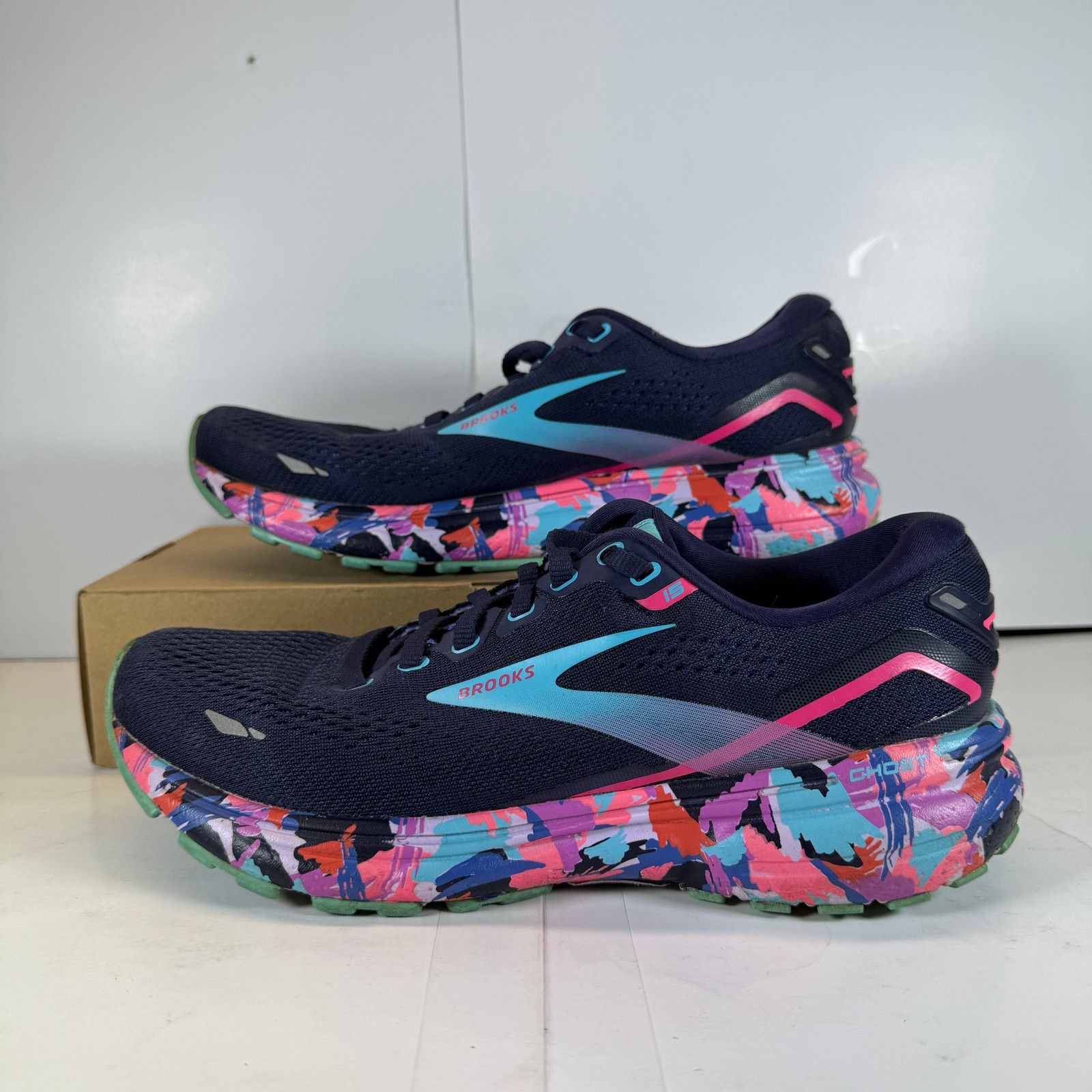 Brooks Brooks Ghost 15 B Medium Purple/Multicolor Size 7 Womens Size US 7 / IT 37 - 1 Thumbnail