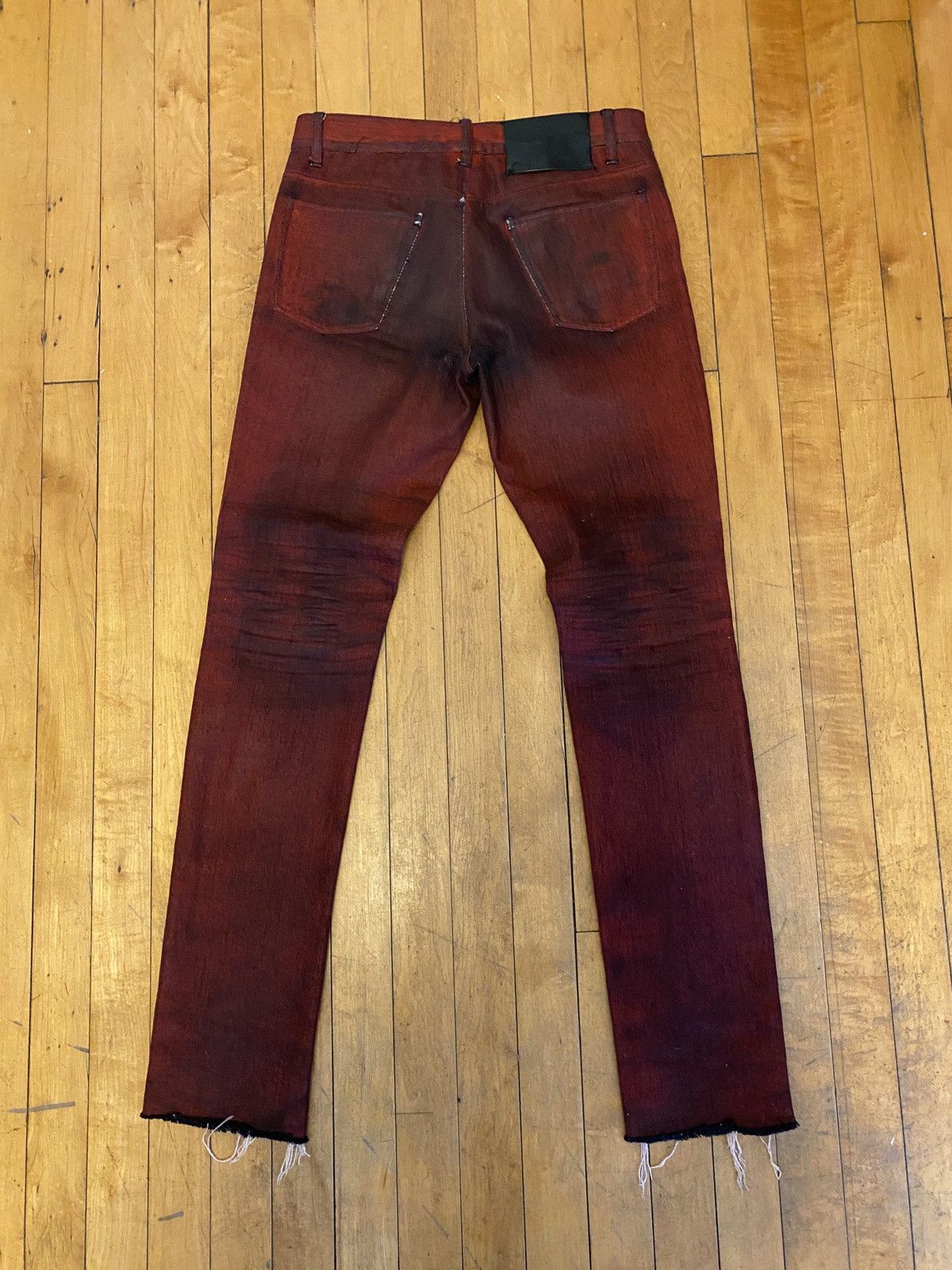 Raf Simons Raf Simons AW05 Red Waxed Denim Size US 28 / EU 44 - 2 Thumbnail