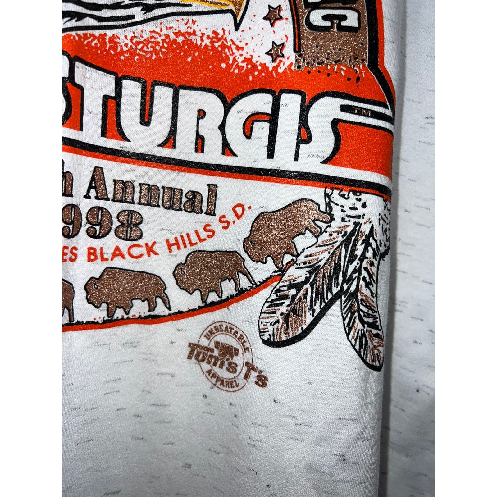 Vintage Vintage Sturgis 1998 Shirt 58th Rally And Races Tee 90s 2XL Size US XXL / EU 58 / 5 - 5 Thumbnail