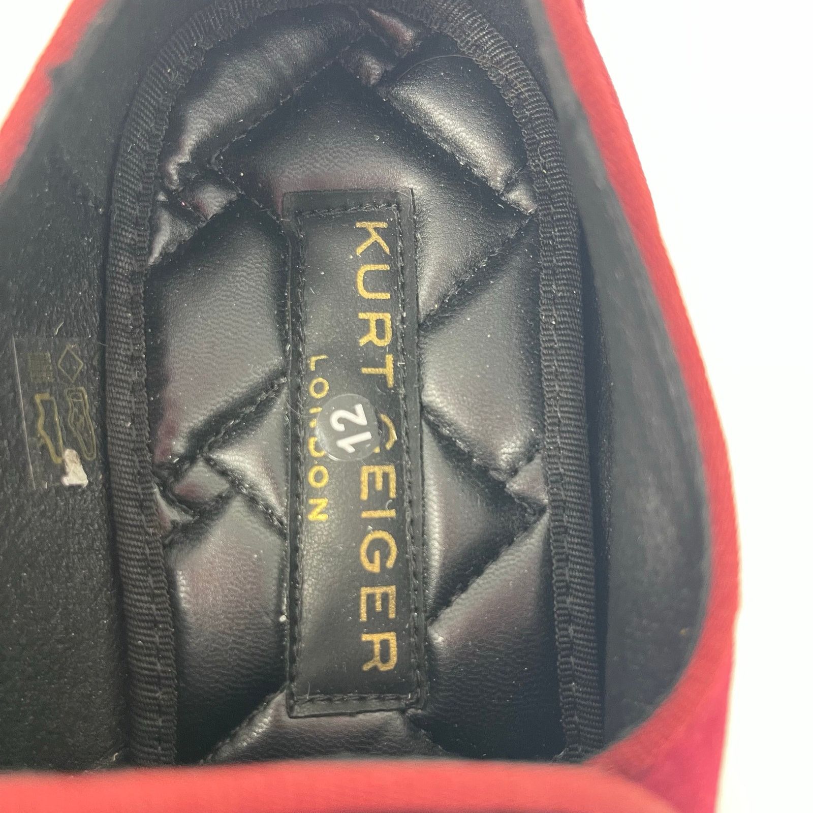 Kurt Geiger Kurt Geiger London Red Burgundy Velvet Hugh Venetian Loafer Size US 10.5 / EU 43-44 - 4 Thumbnail