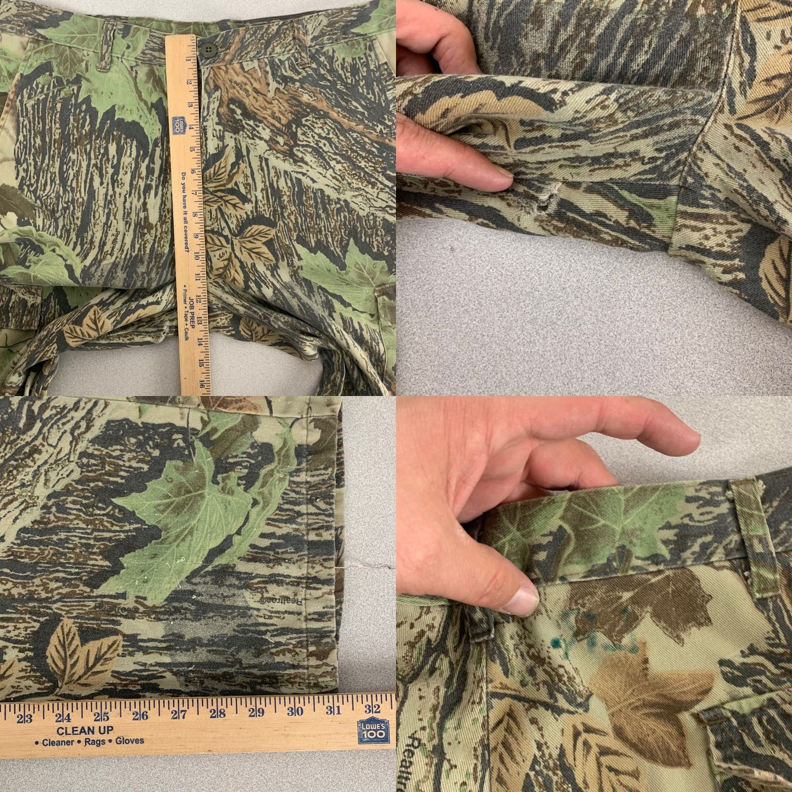 Vintage Ranger Cargo Pants Mens Large Green Realtree Camo Adjustable Waist Utility Pants Mens L Green Camouflage Cargo Pocket Workwear Outdoor Size US 36 / EU 52 - 9 Thumbnail