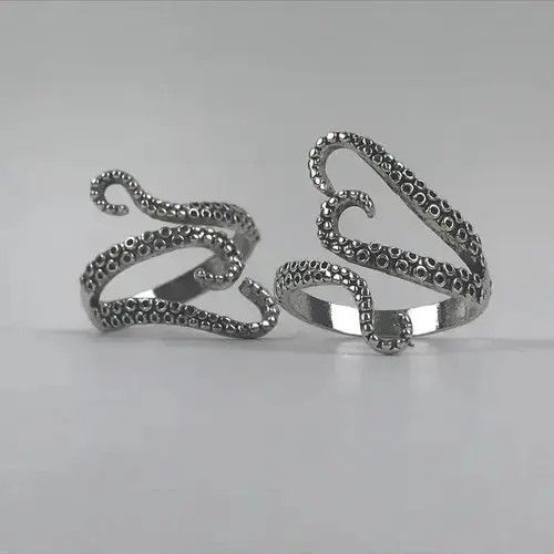 Other Kraken Octopus Sterling Silver Adjustable Ring Size ONE SIZE - 4 Thumbnail